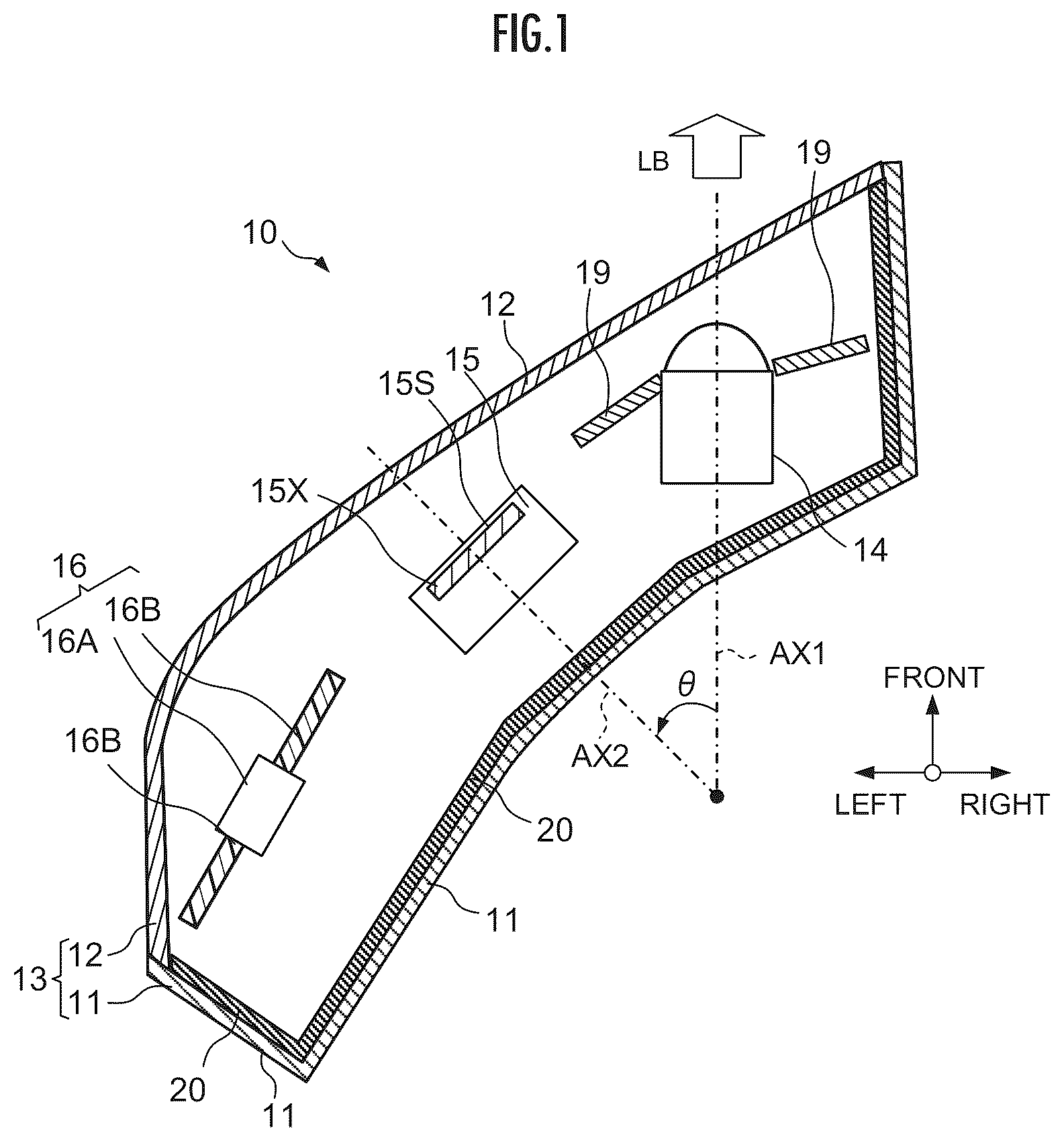 Patent US12422546 Figure 1 – Lamp device