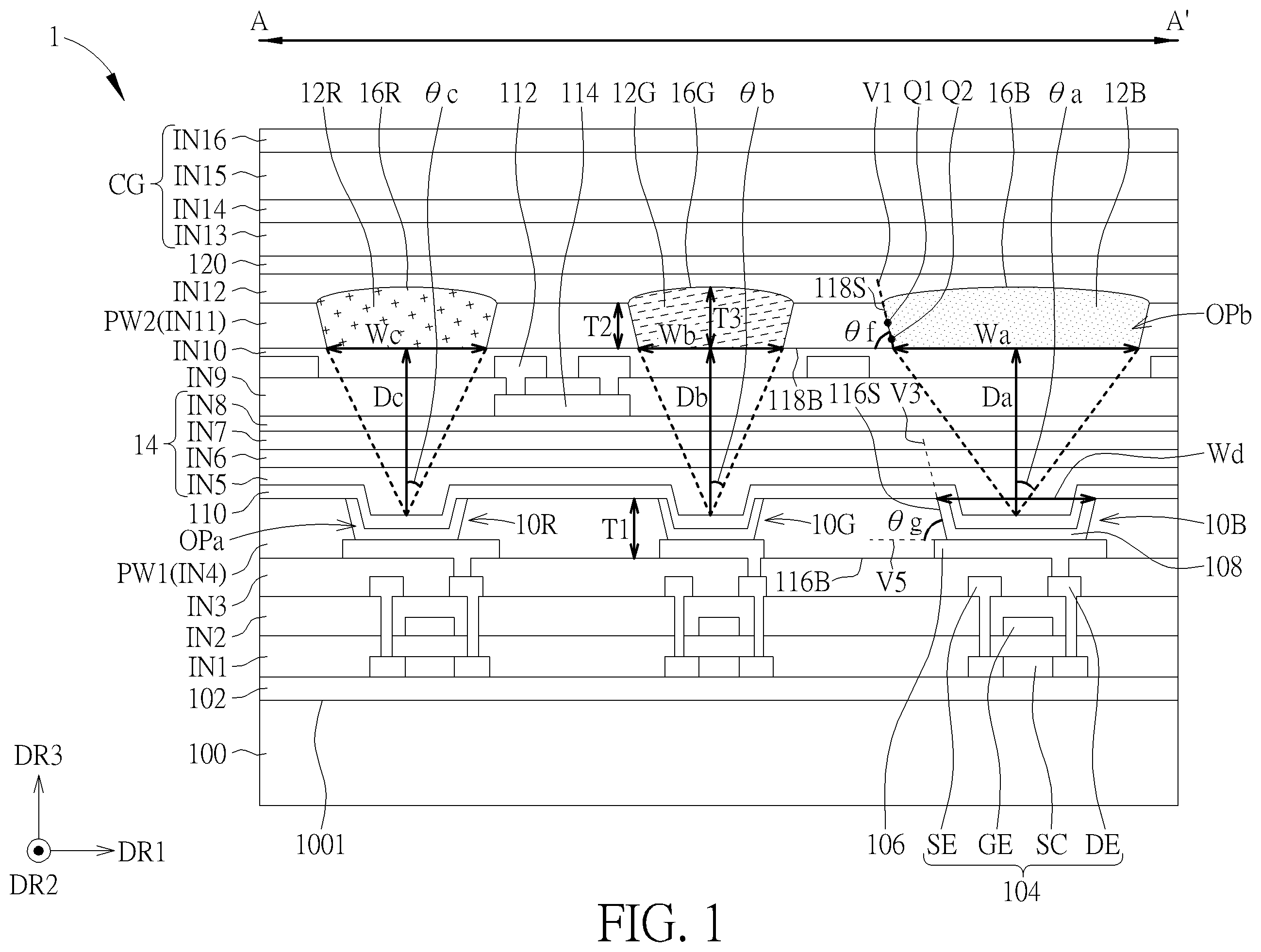 Patent US12422603 — Electronic device — Figure 1