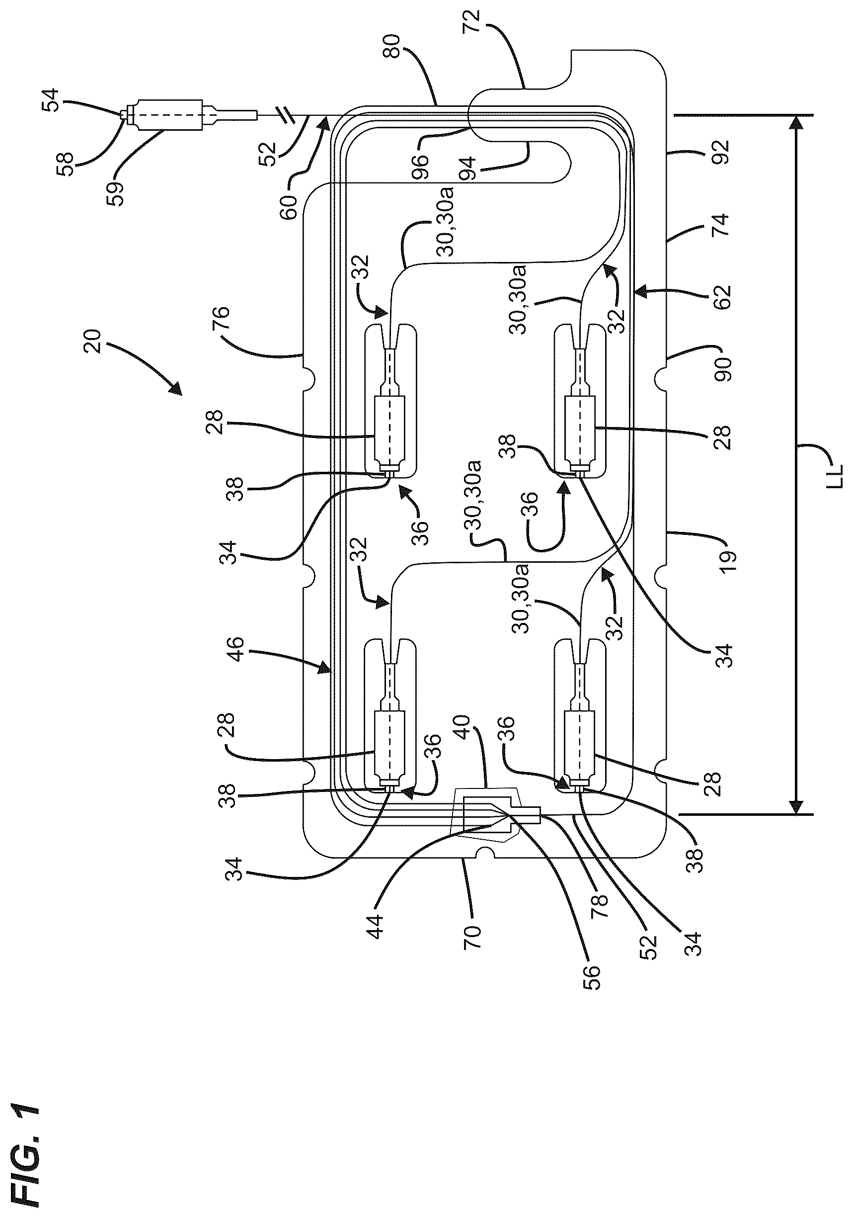 Patent US12422636 — Fiber routing system with direct PLC chip termination — Figure 1