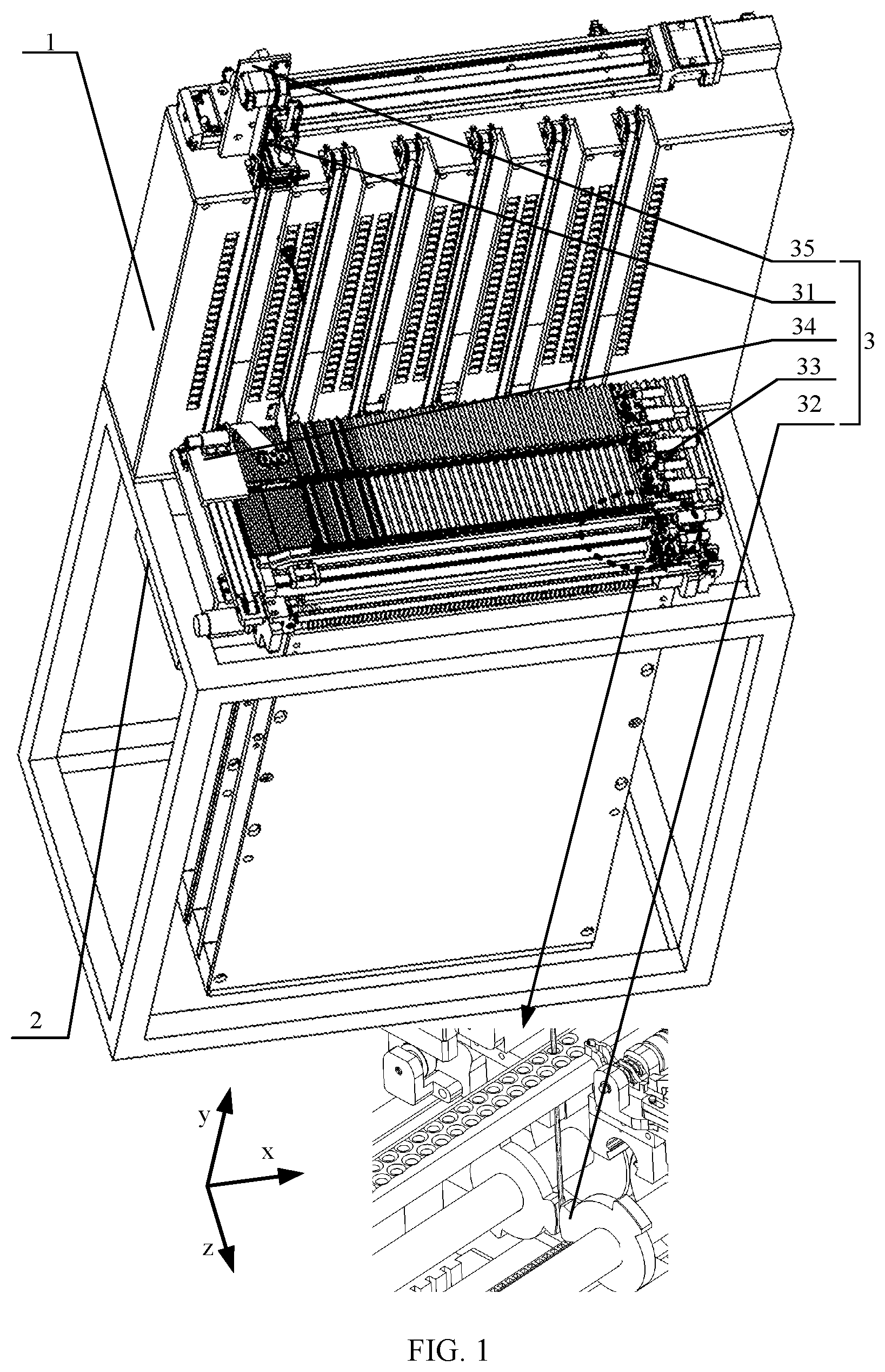 Patent US12422637 — Optical fiber distribution device, and optical fiber scheduling method and system — Figure 1