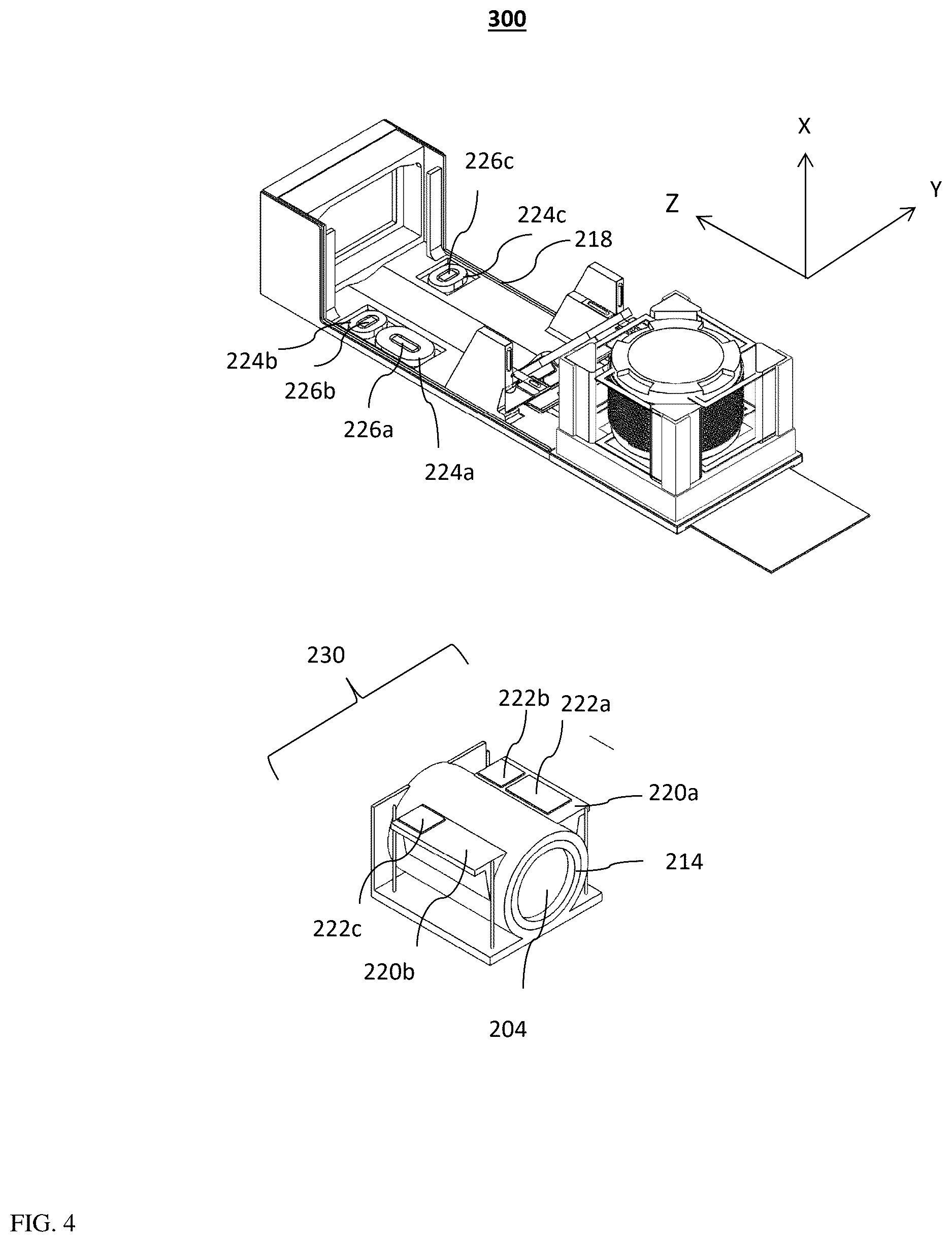 Patent US12422651 Figure 4 – Auto focus and optical image stabilization in a compact folded camera