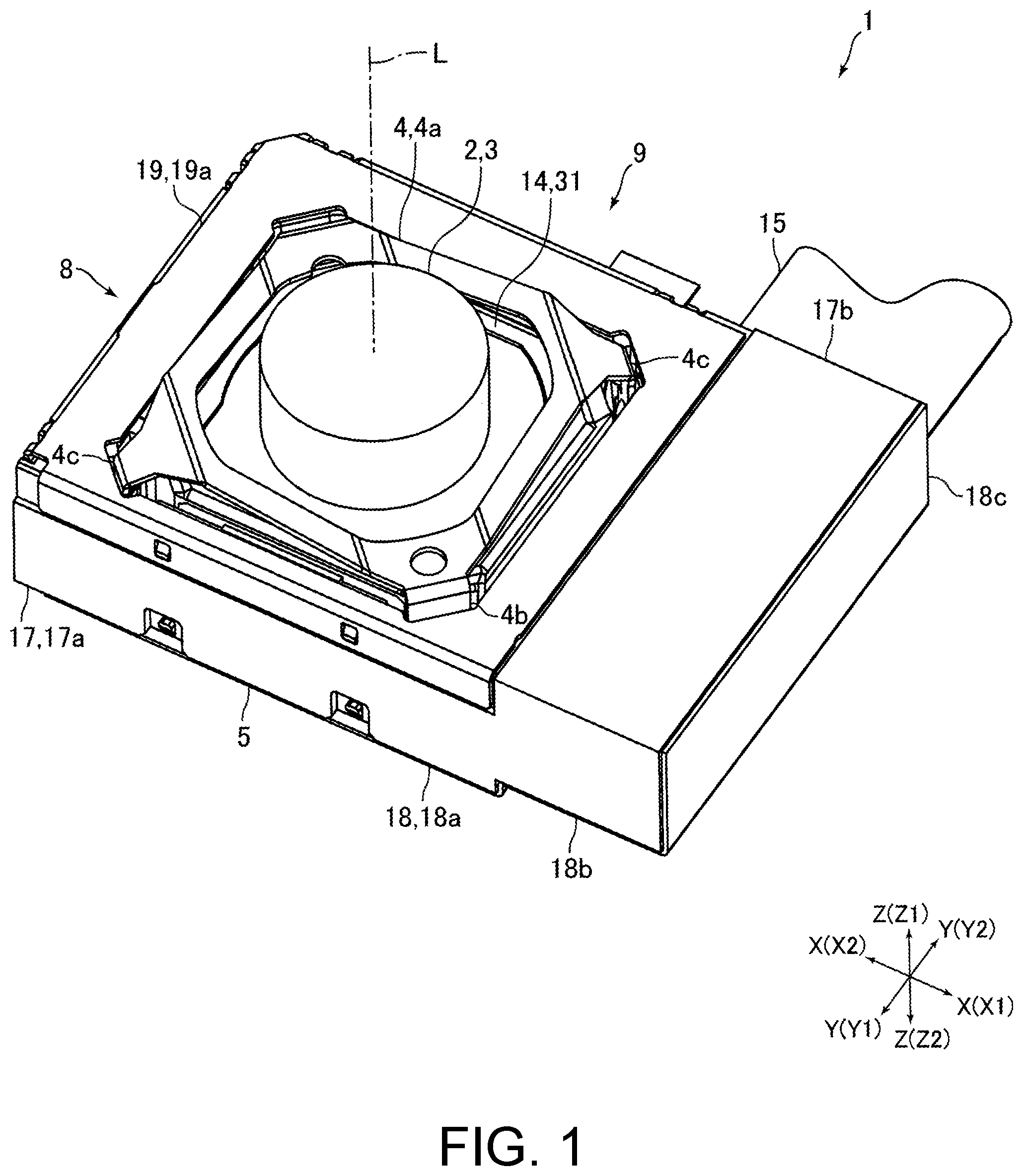 Patent US12422694 — Optical unit with shake correction function — Figure 1
