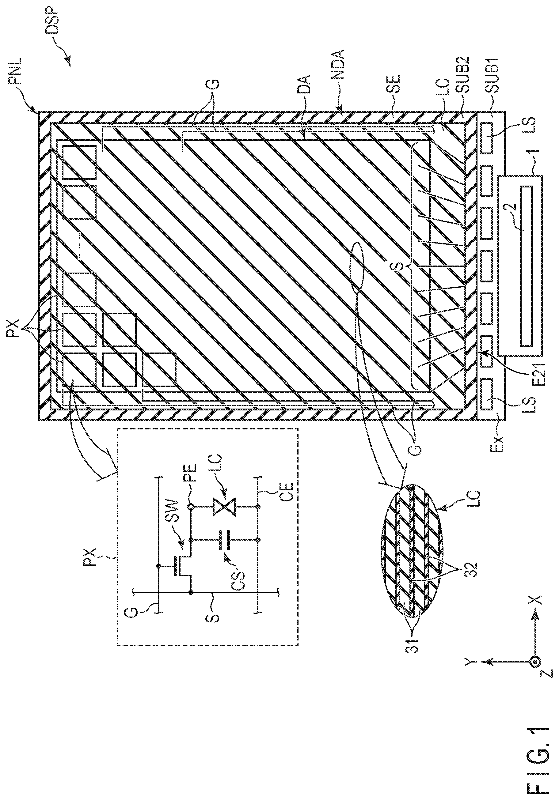 Patent US12422714 — Display device and manufacturing method thereof — Figure 1