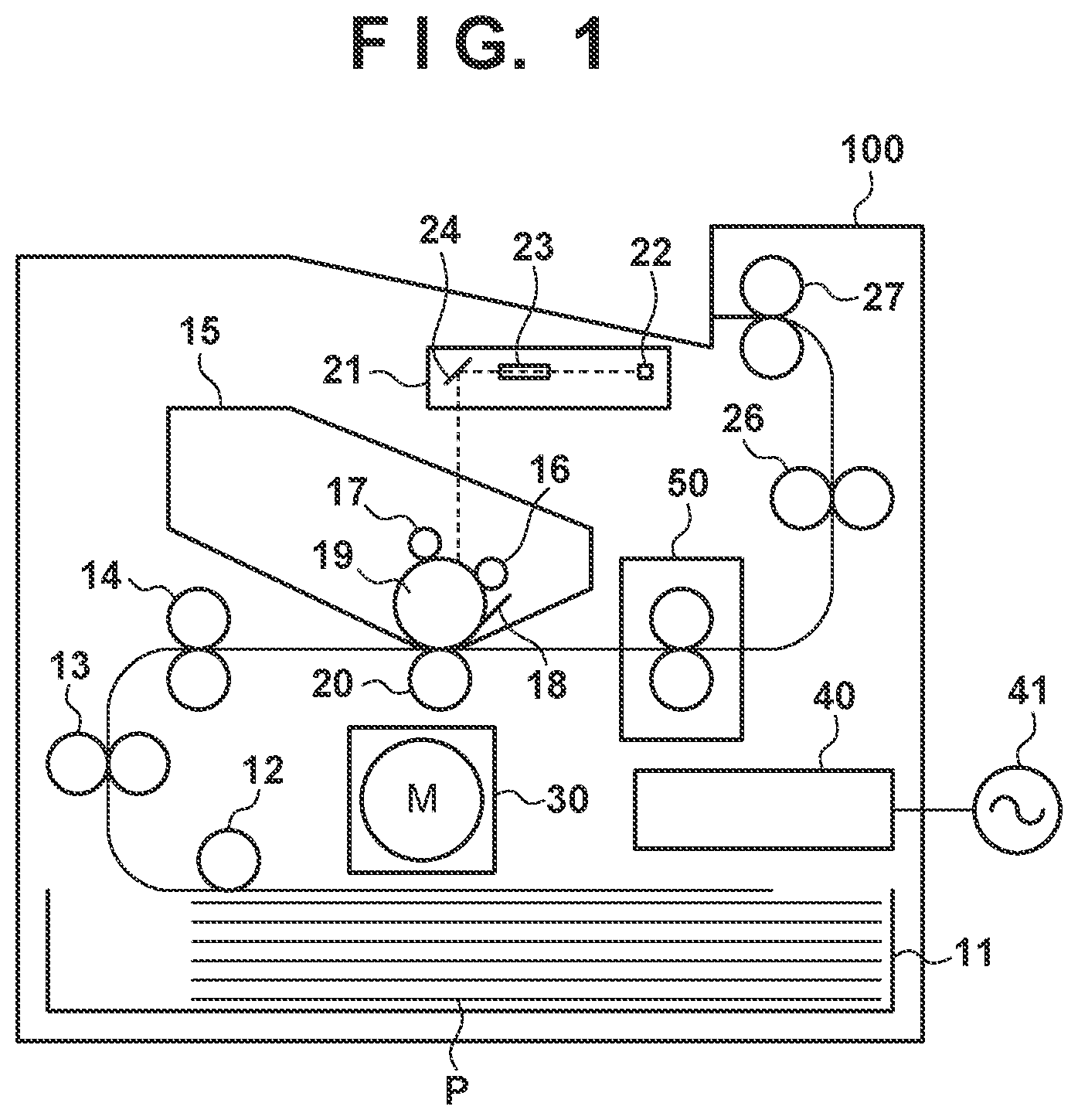 Patent US12422769 — Structure for electrically protecting fixing apparatus provided in image forming apparatus — Figure 1