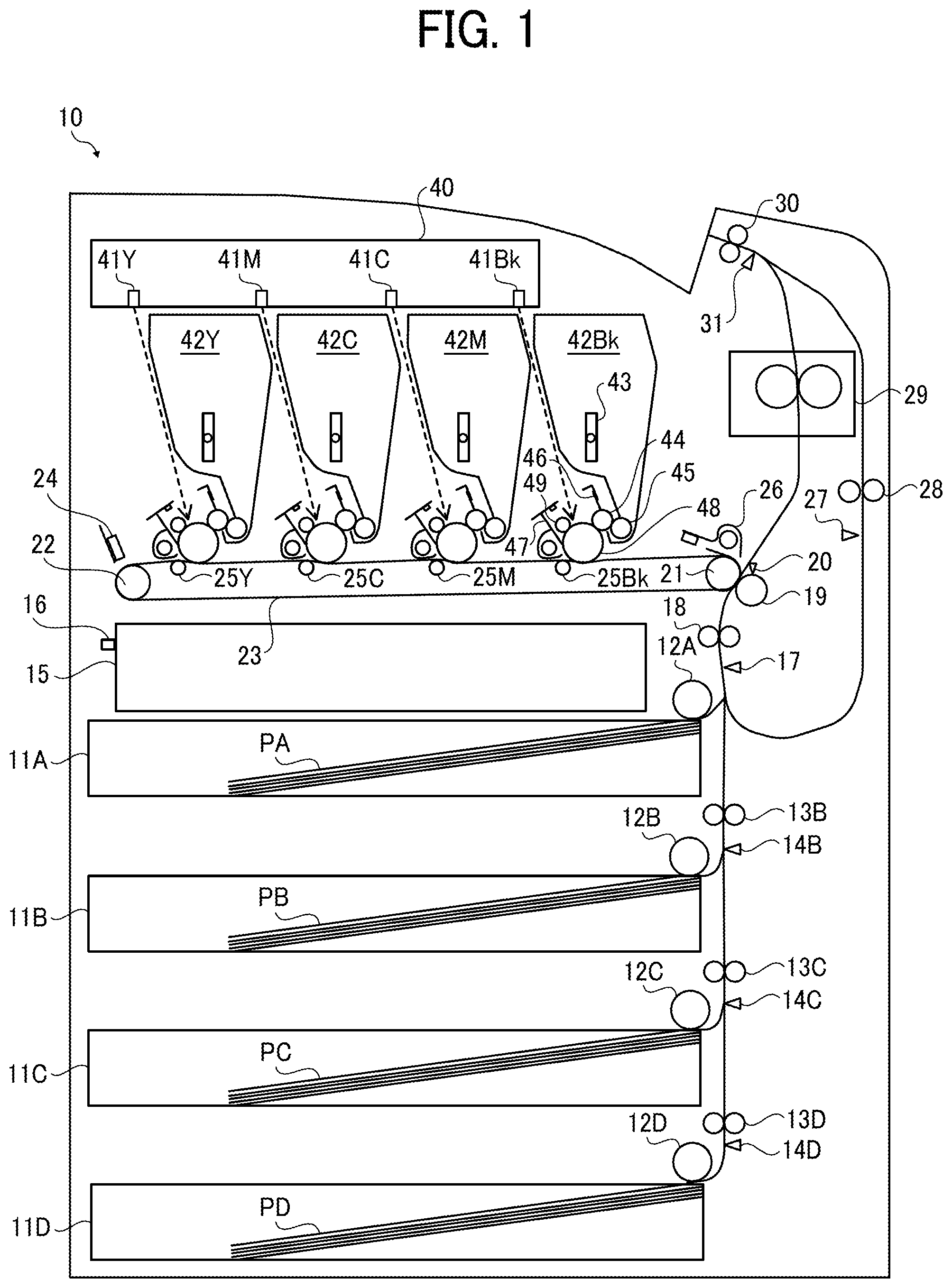 Patent US12422771 Figure 1 – Image forming apparatus, diagnostic method, and non-transitory recording medium