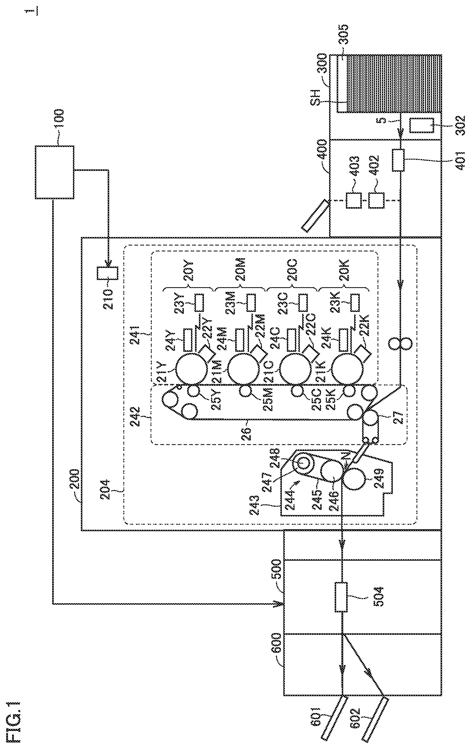 Patent US12422772 — Image forming system and image forming method for determining a cause of an image defect — Figure 1