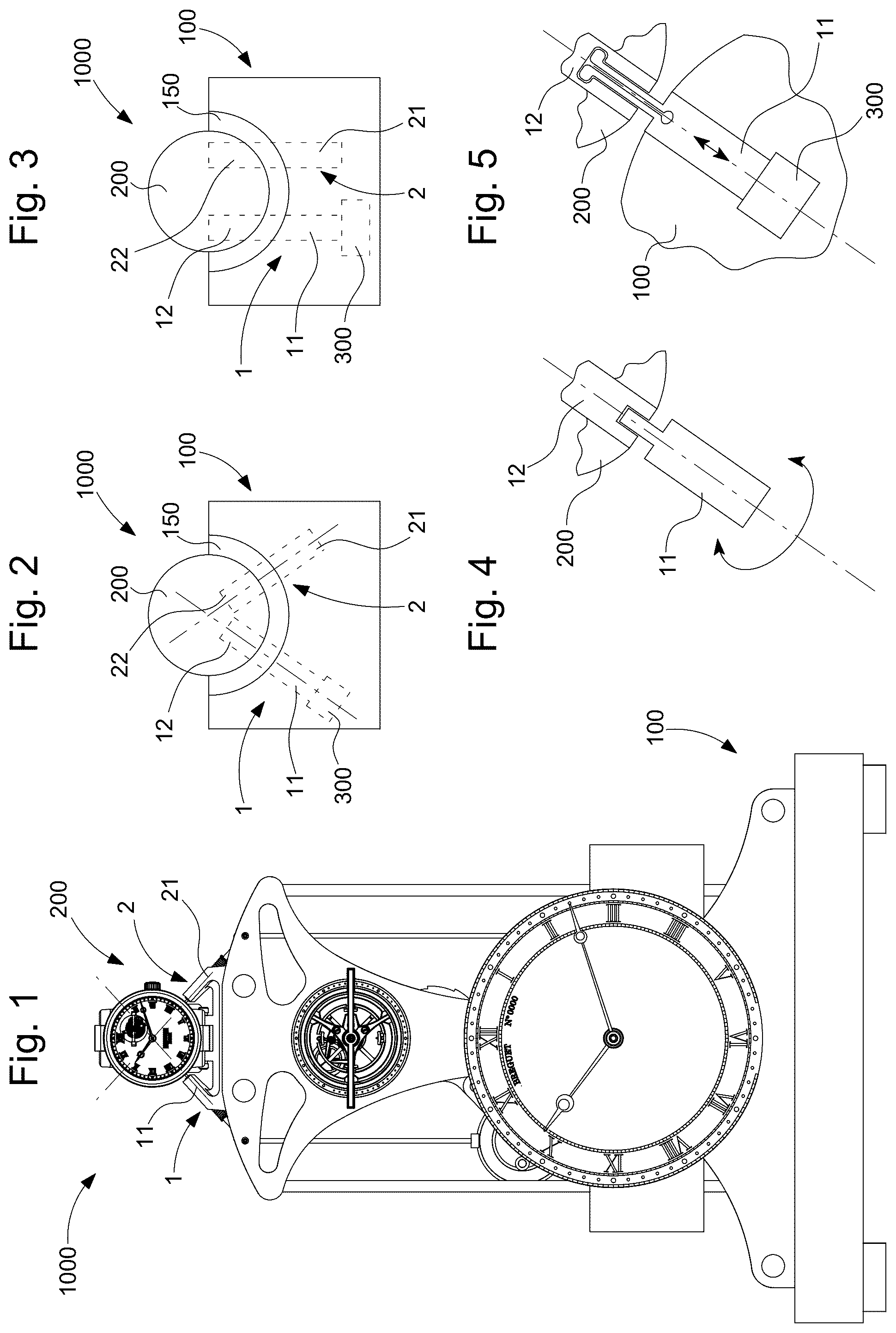 Patent US12422781 Figure 1 – Sympathetic timepiece assembly