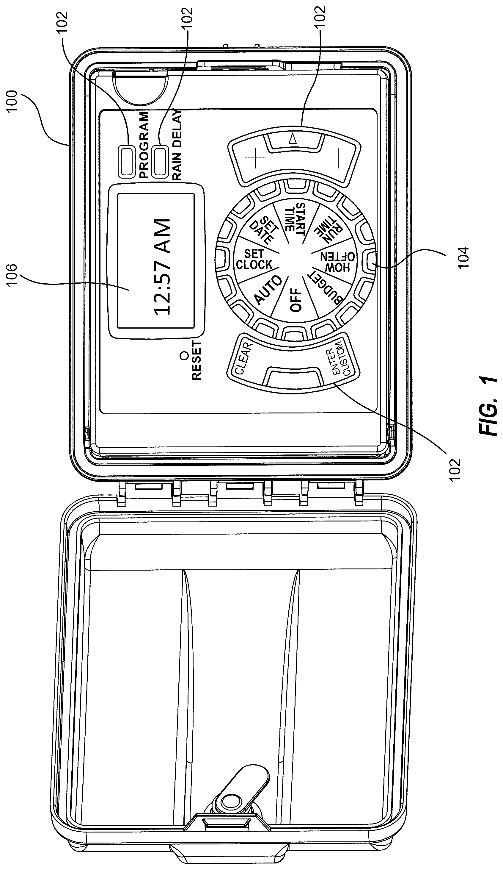 Patent US12422808 — Drought adjustment techniques and apparatuses for irrigation controllers — Figure 1