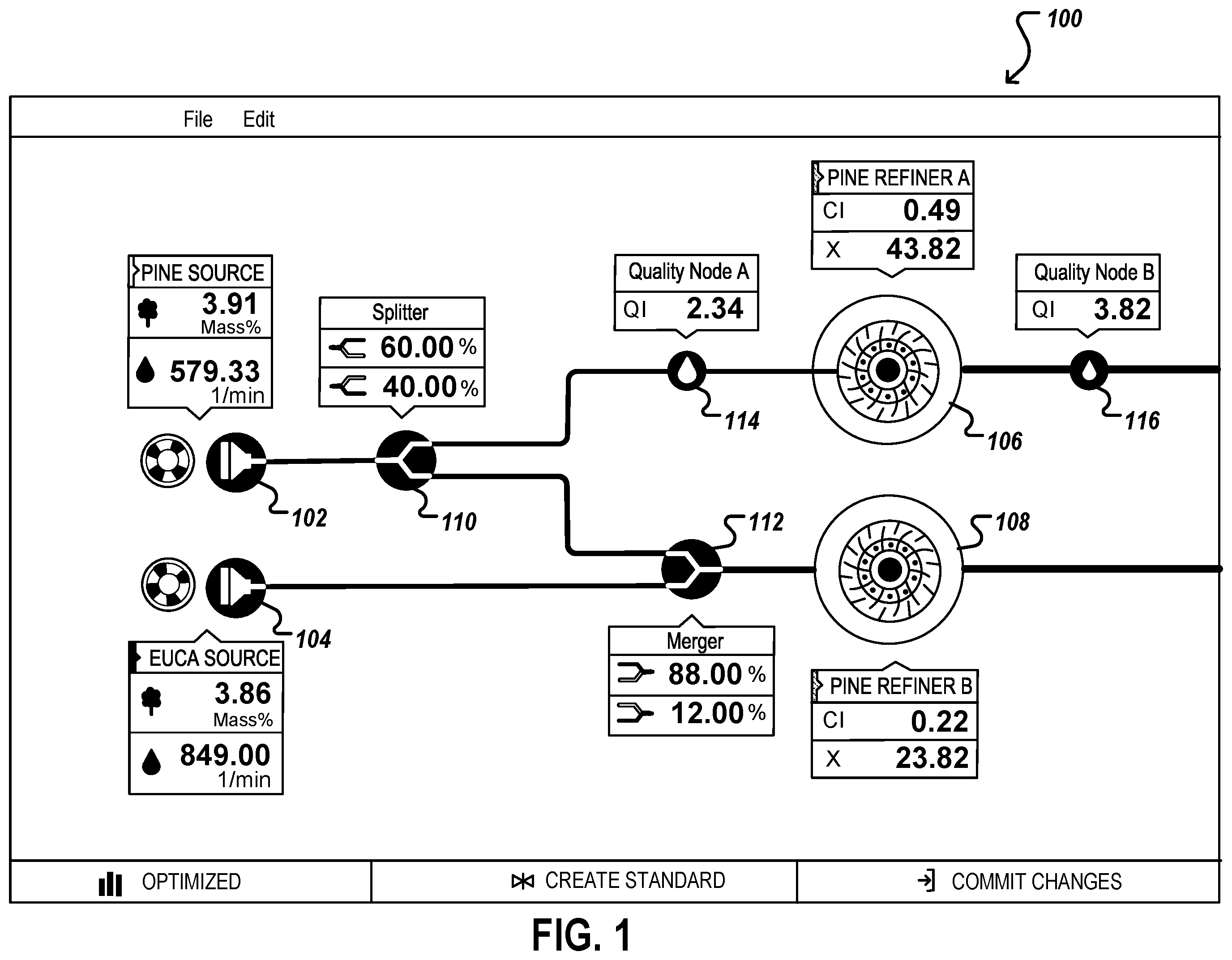 Patent US12422833 — Material processing optimization — Figure 1