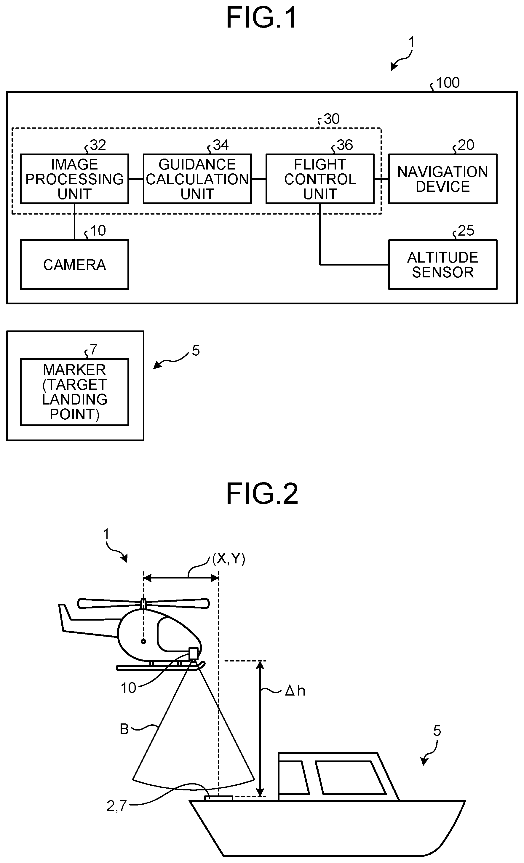 Patent US12422858 — Aircraft position control system, aircraft, and aircraft position control method — Figure 1