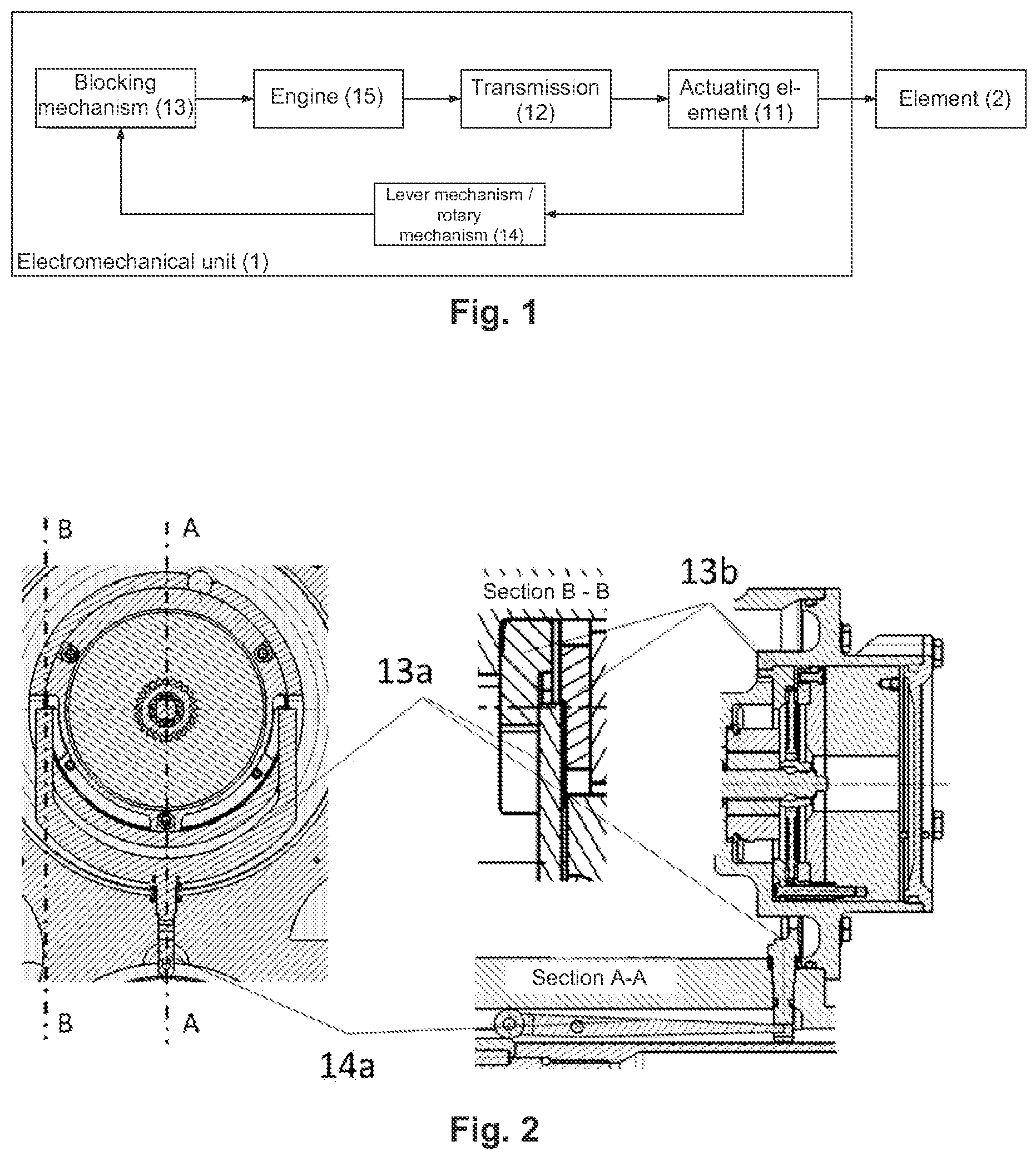 Patent US12422880 — Blocking unit, electromechanical unit, and aircraft — Figure 1