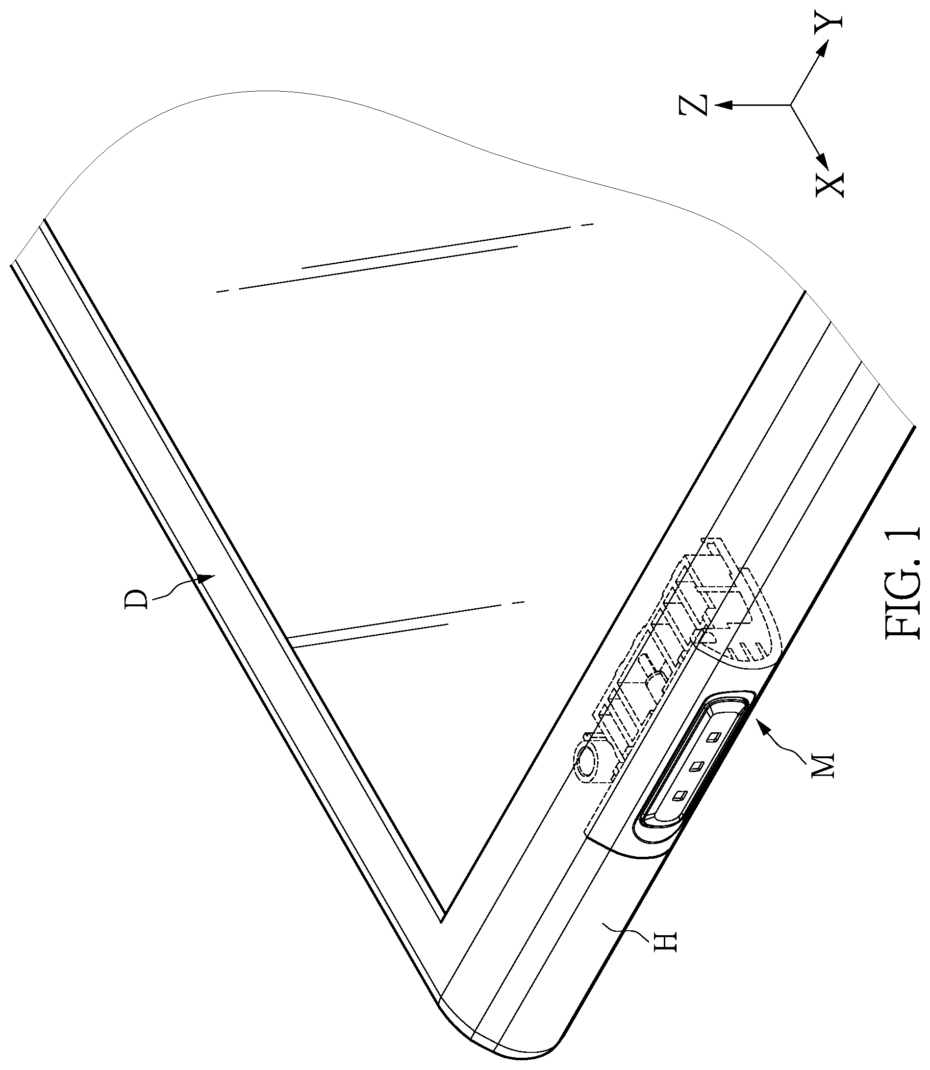 Patent US12422881 — Button structure and electronic device — Figure 1