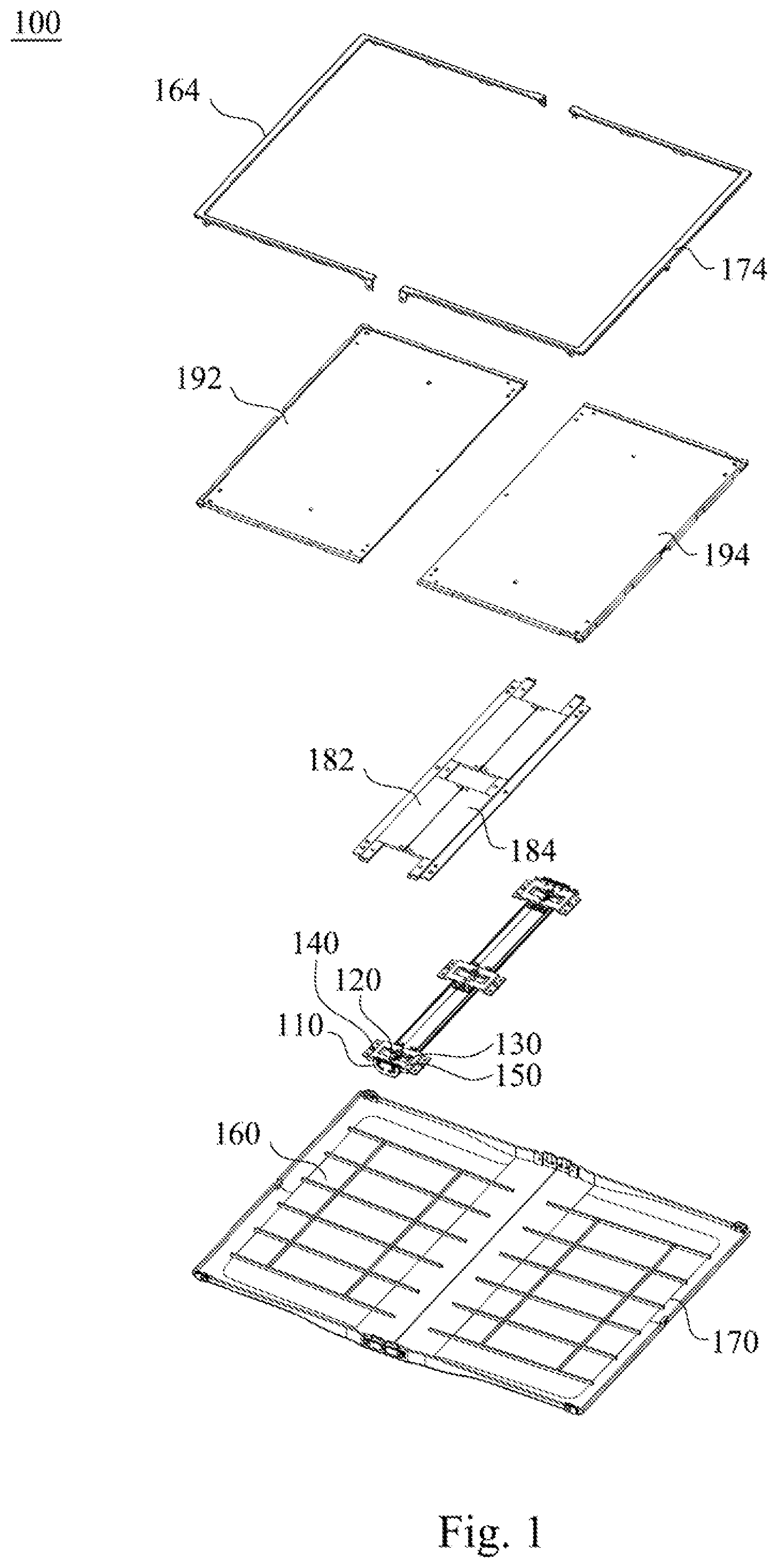 Patent US12422898 — Foldable assembly and foldable display device — Figure 1
