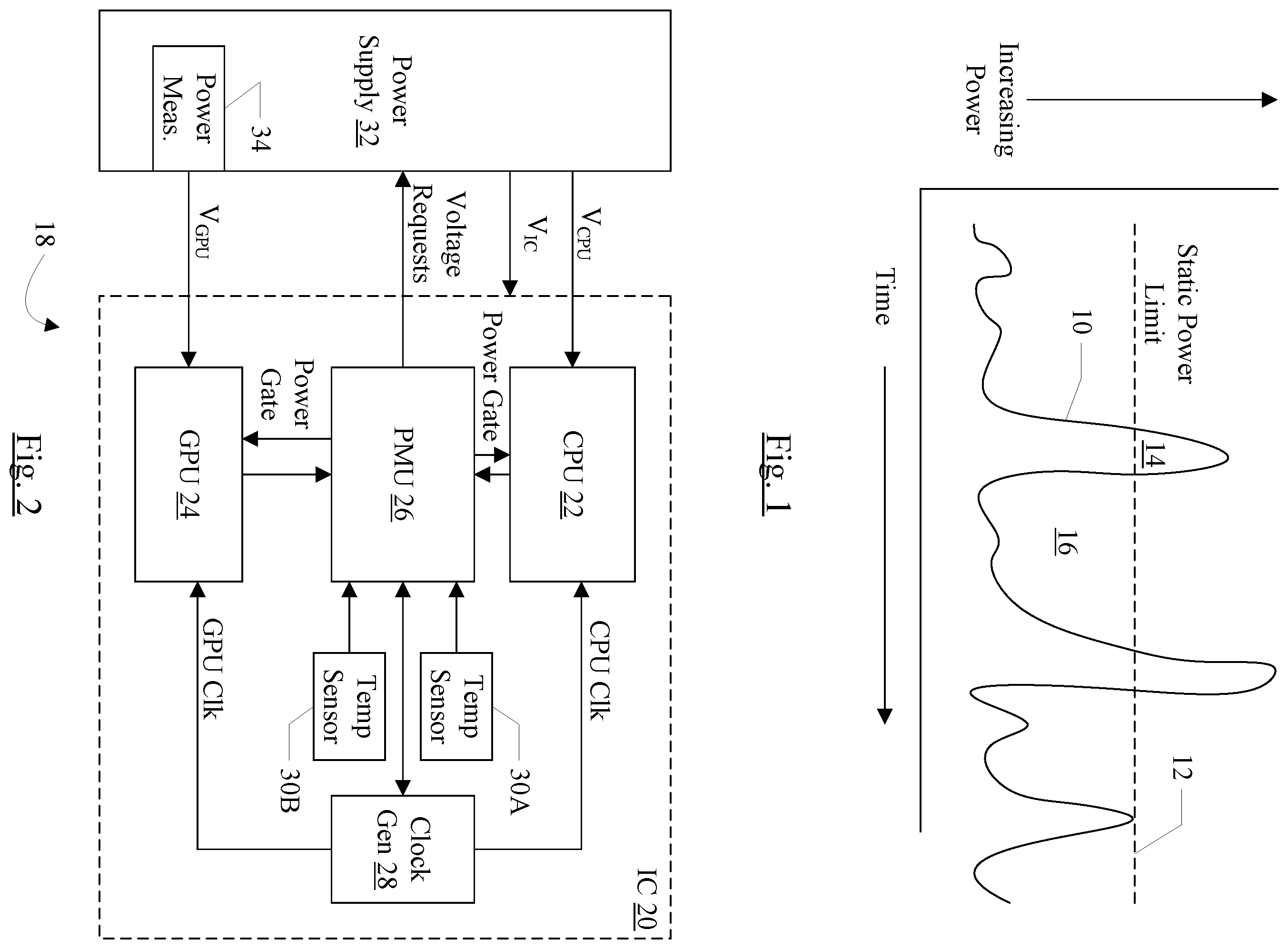 Patent US12422913 — Power management for a graphics processing unit or other circuit — Figure 1