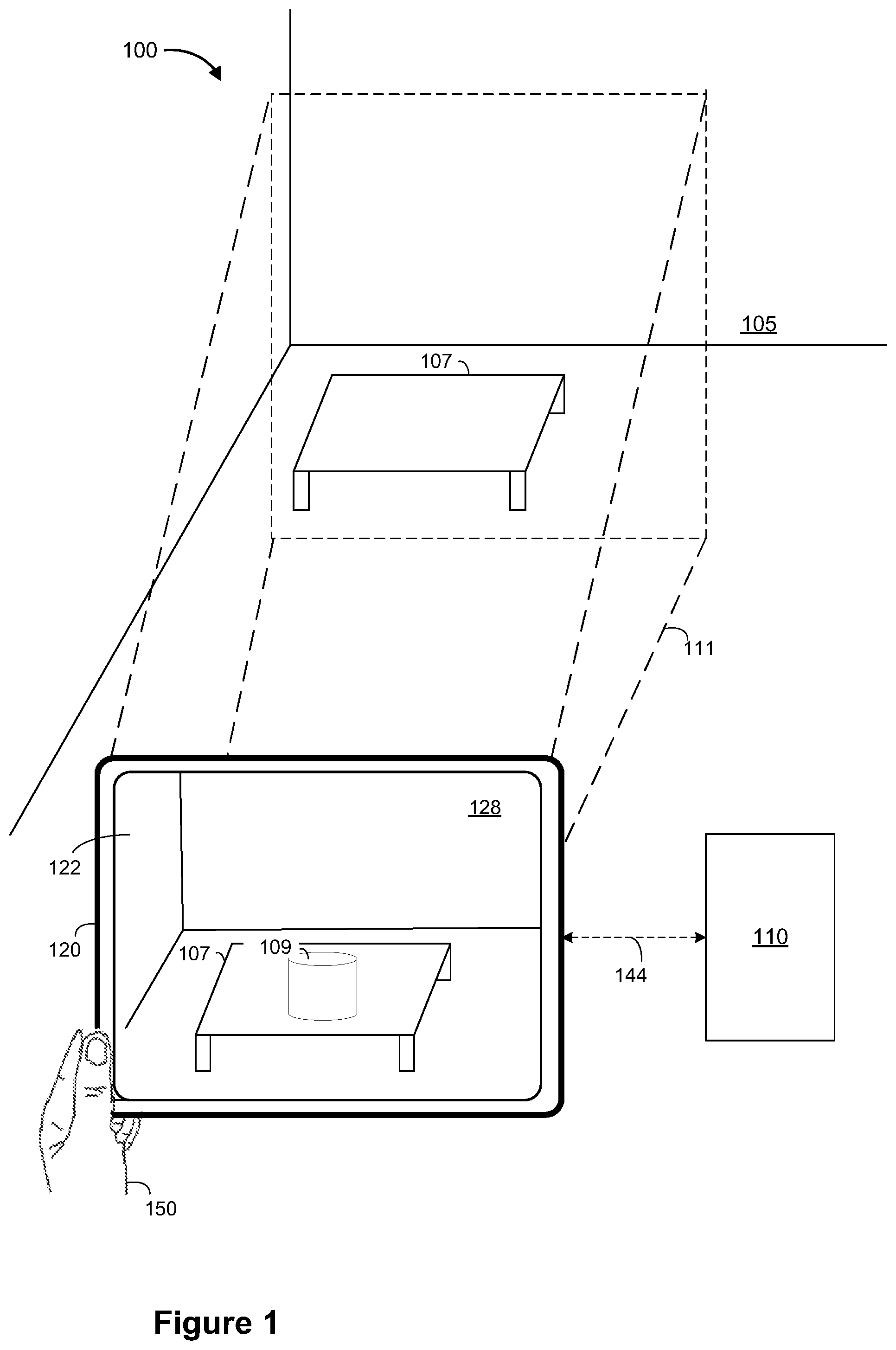 Patent US12422916 Figure 1 – Method and device for dynamic sensory and input modes based on contextual state
