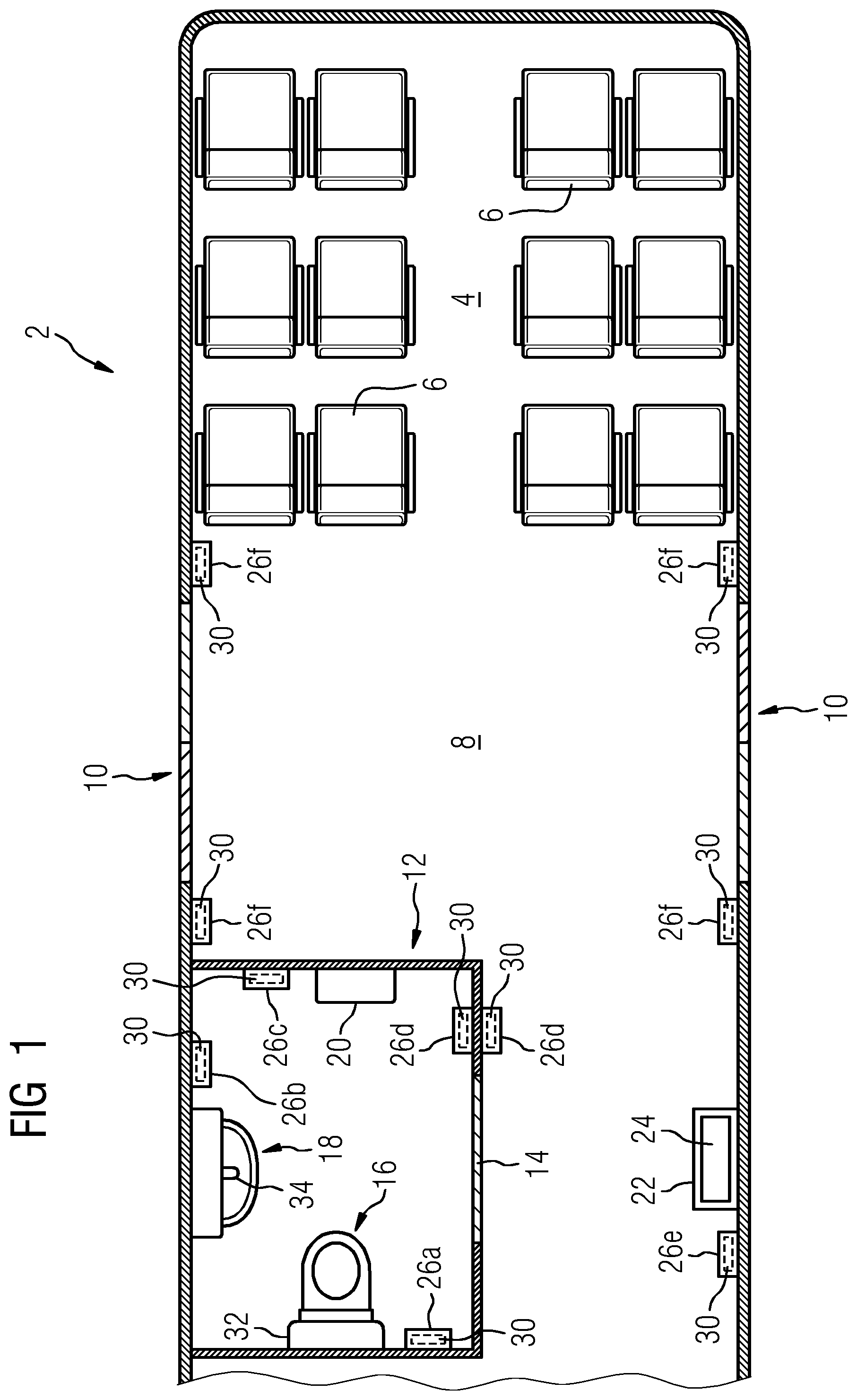 Patent US12422932 — Actuation device for a public transport vehicle — Figure 1