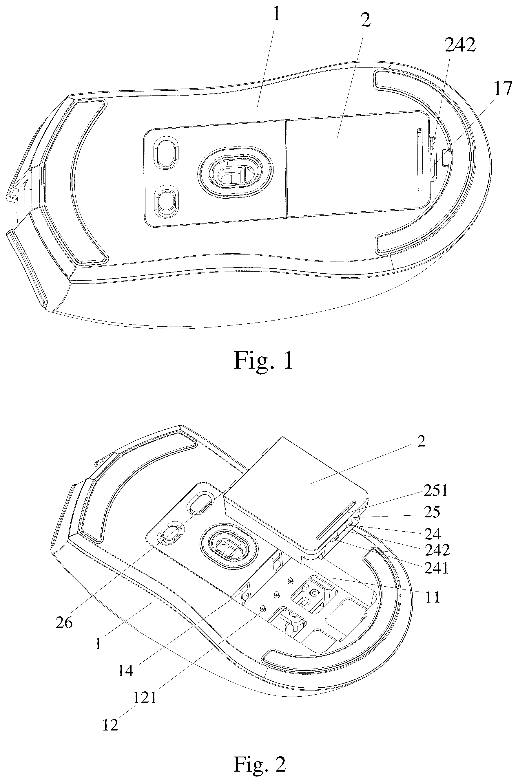 Patent US12422939 — Power supply detachable mouse — Figure 1