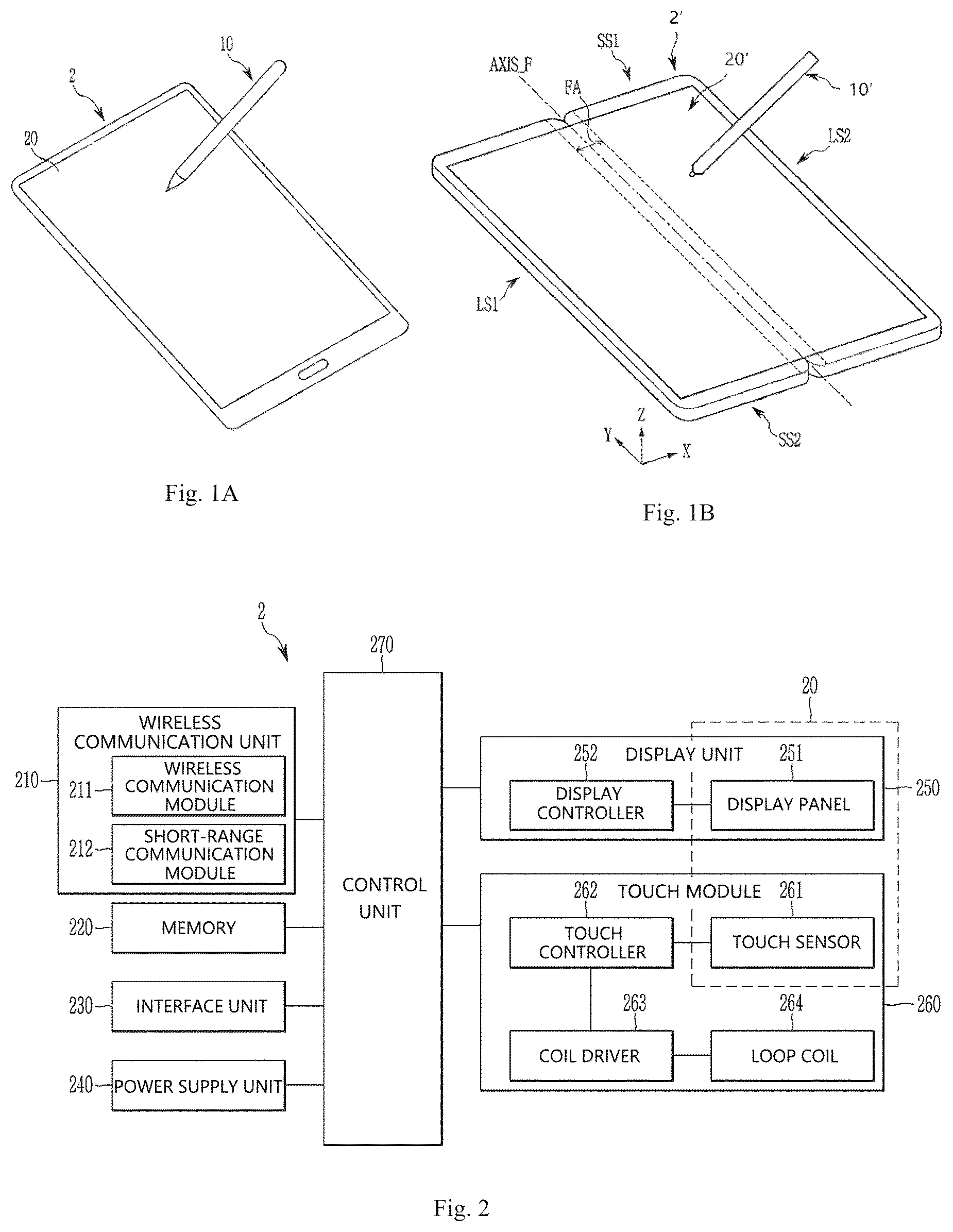 Patent US12422946 — Electronic device, stylus pen, and method for detection of a position of the stylus pen on the electronic device — Figure 1