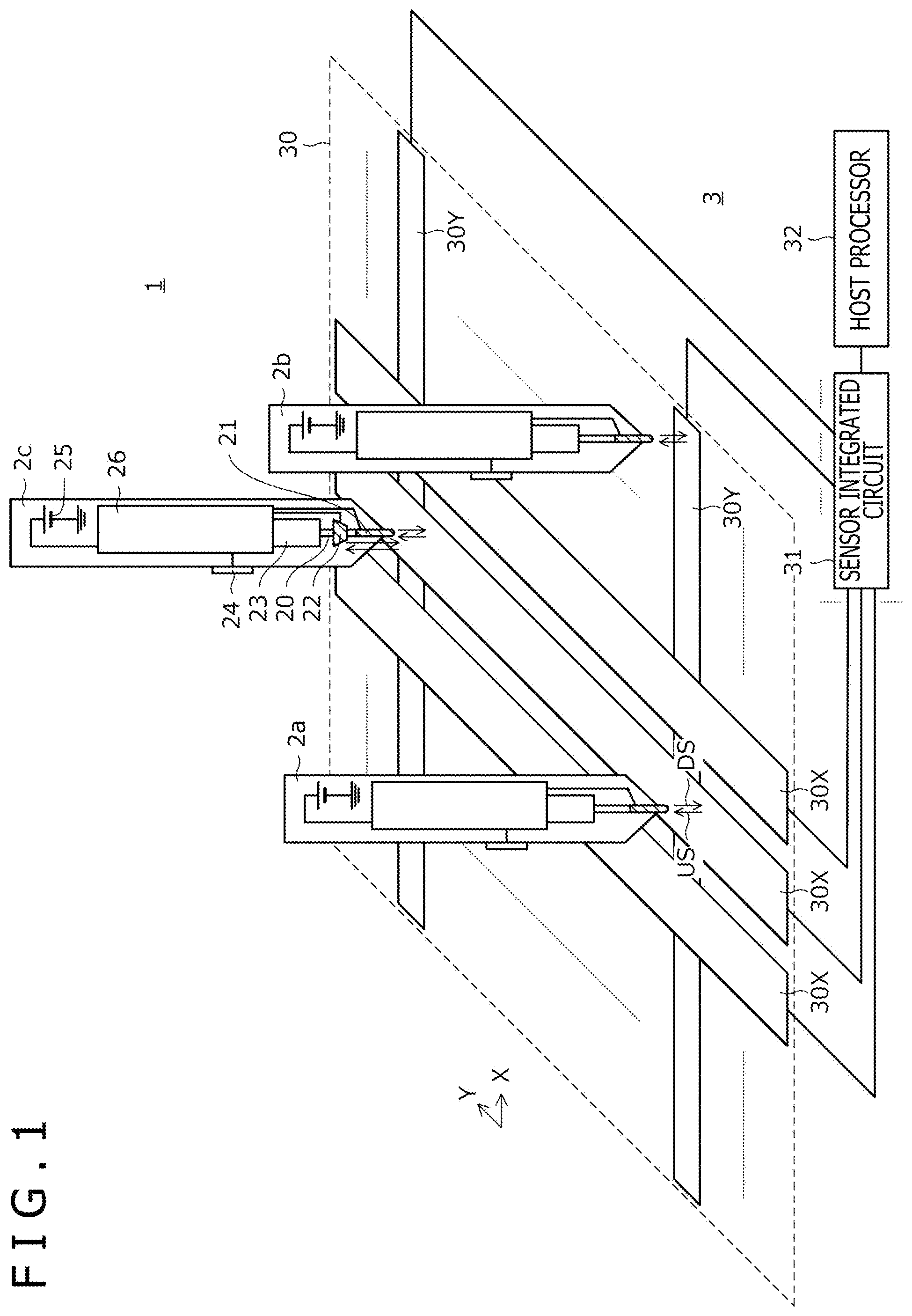 Patent US12422958 — Active pen and sensor integrated circuit — Figure 1