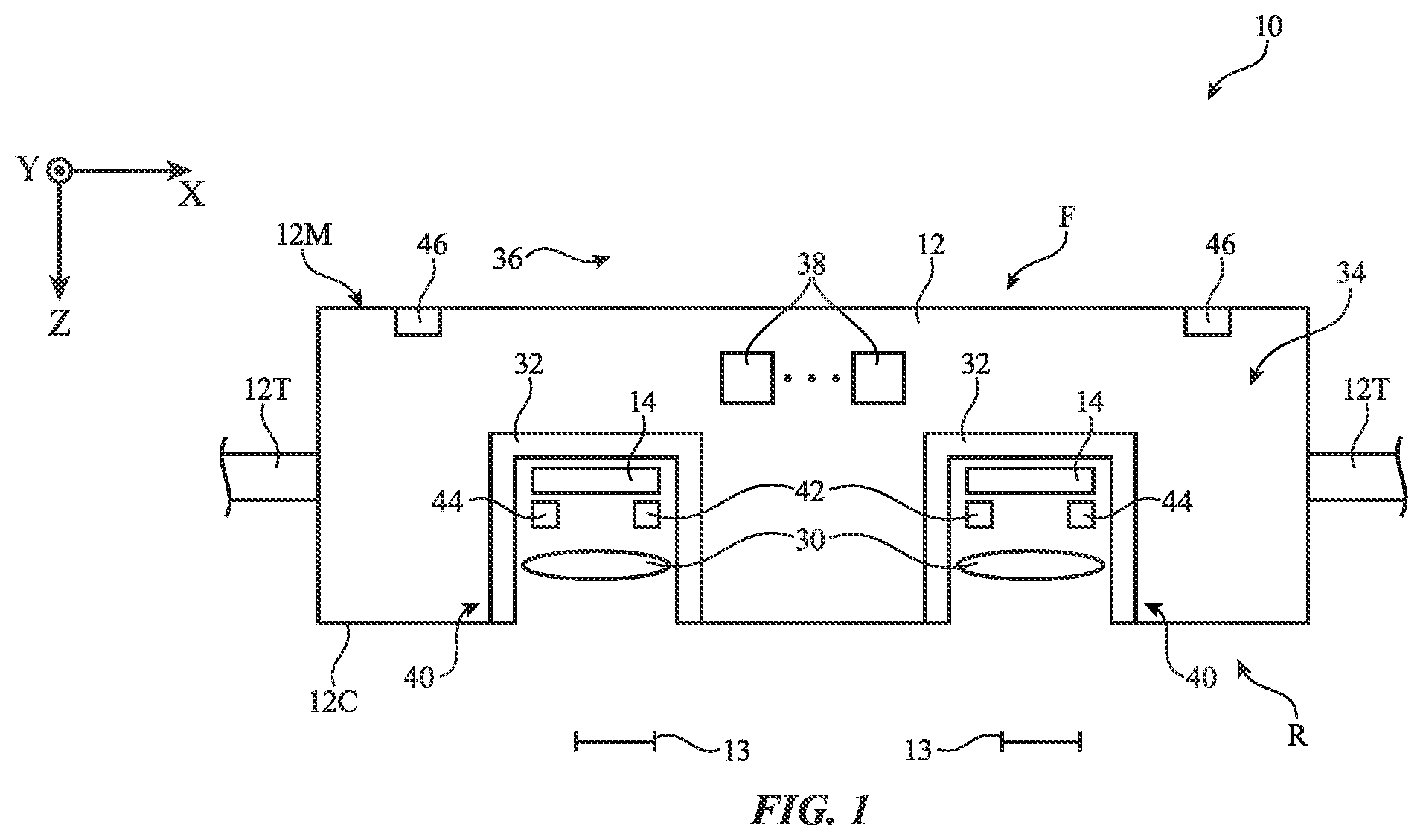 Patent US12422969 — Head-mounted electronic device with magnification tool — Figure 1