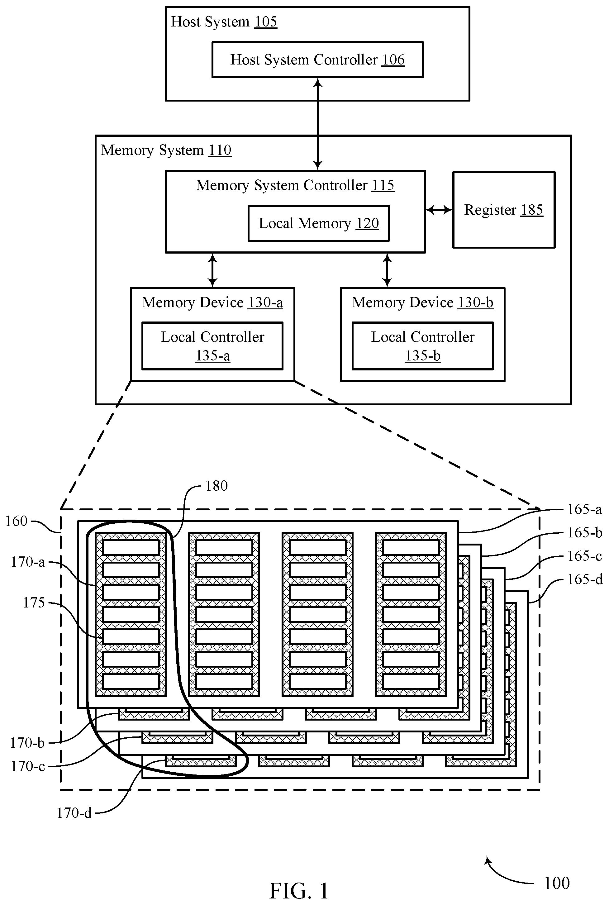 Patent US12422985 — Write quality in memory systems — Figure 1
