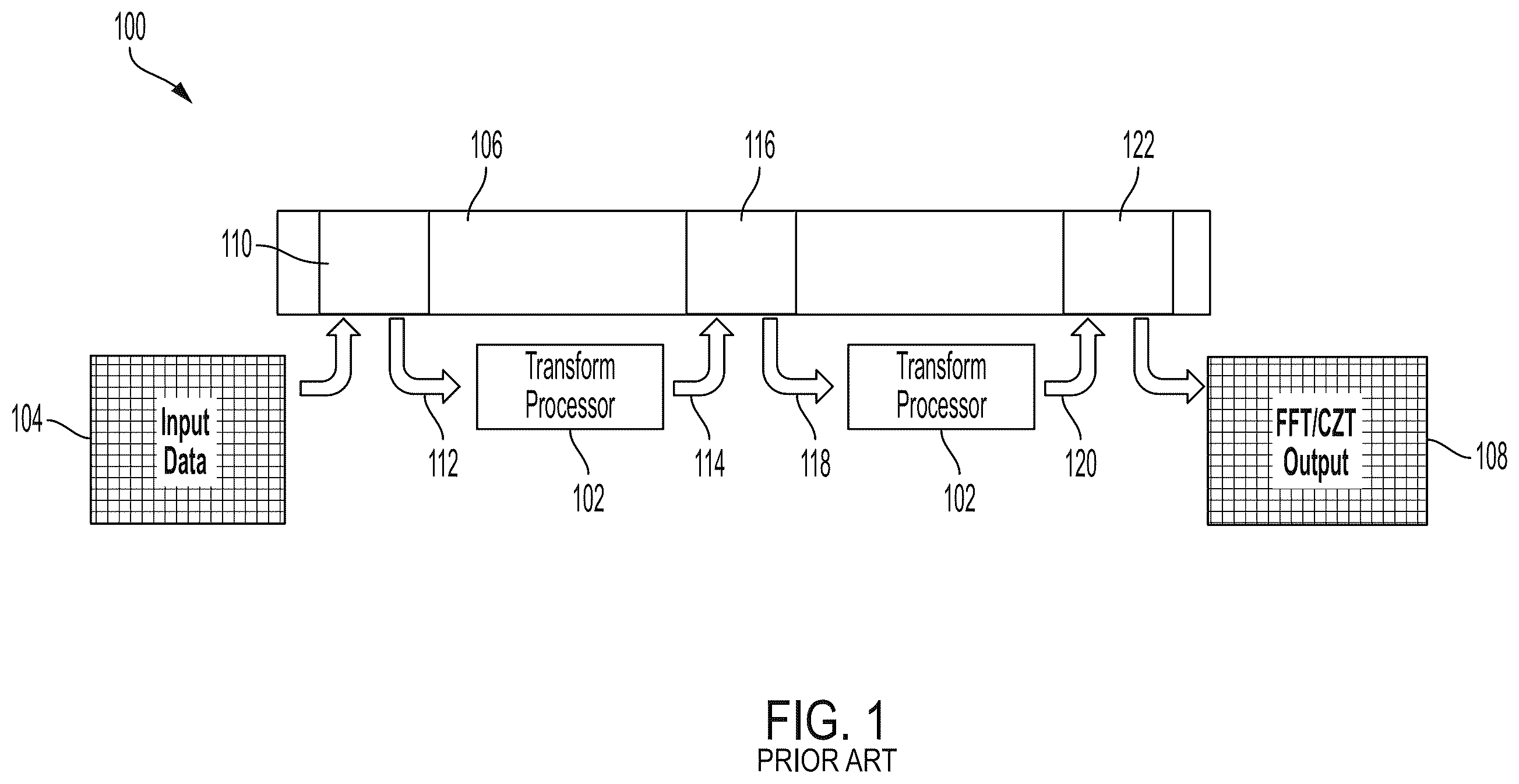 Patent US12422991 — Memory folding systems and methods for use in frequency based transforms — Figure 1