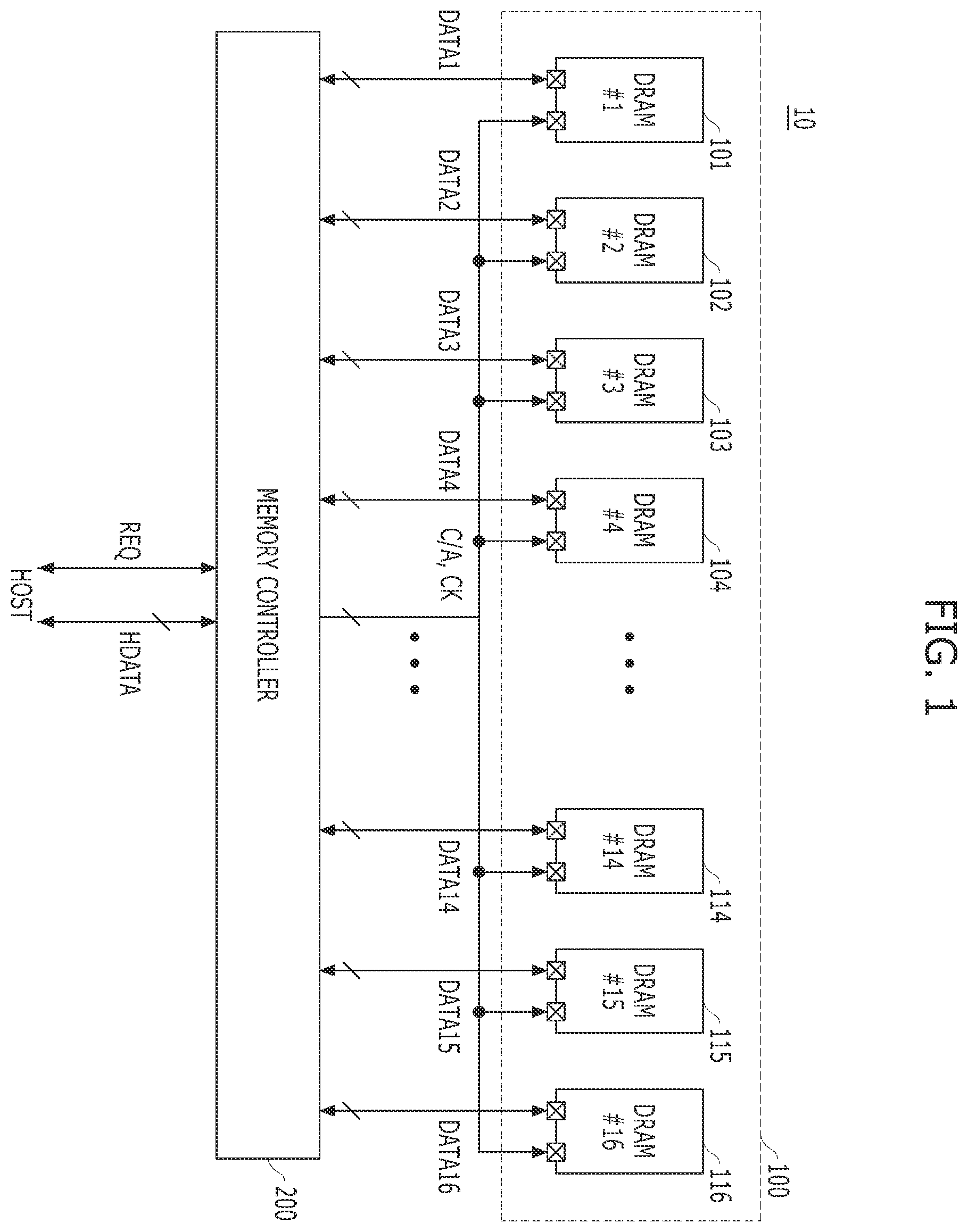 Patent US12422998 — Memory device and memory system for performing partial write operation, and operating method thereof — Figure 1