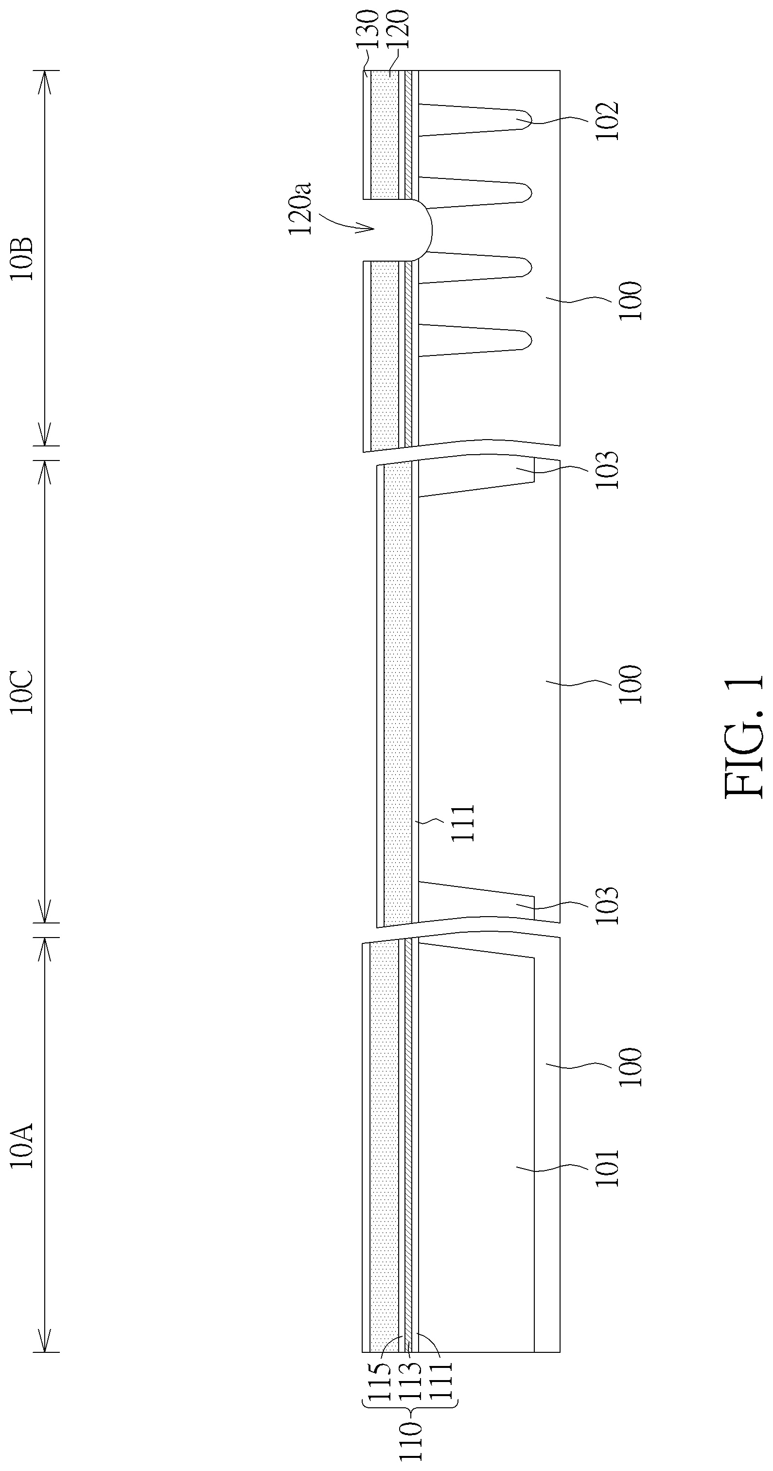 Patent US12426242 — Semiconductor memory device having a bit line contact disposed in the substrate — Figure 1