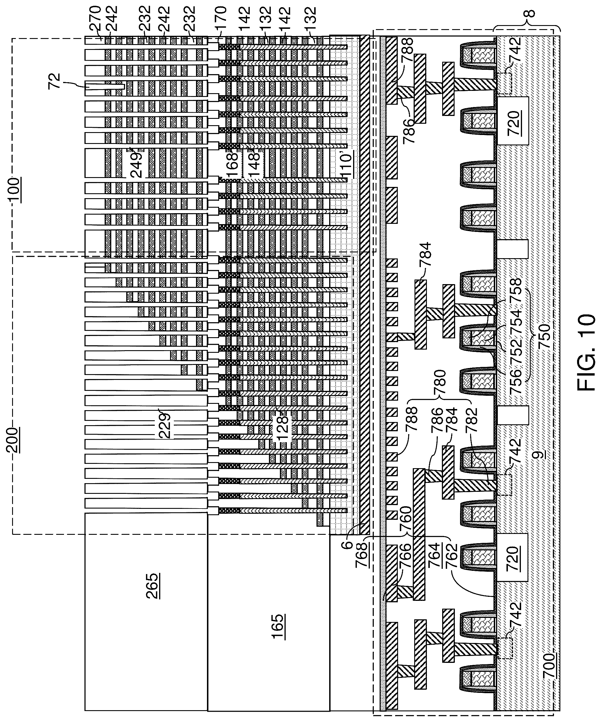 Patent US12426267 Figure 14 – Three-dimensional memory device and method of making thereof using sacrificial material regrowth