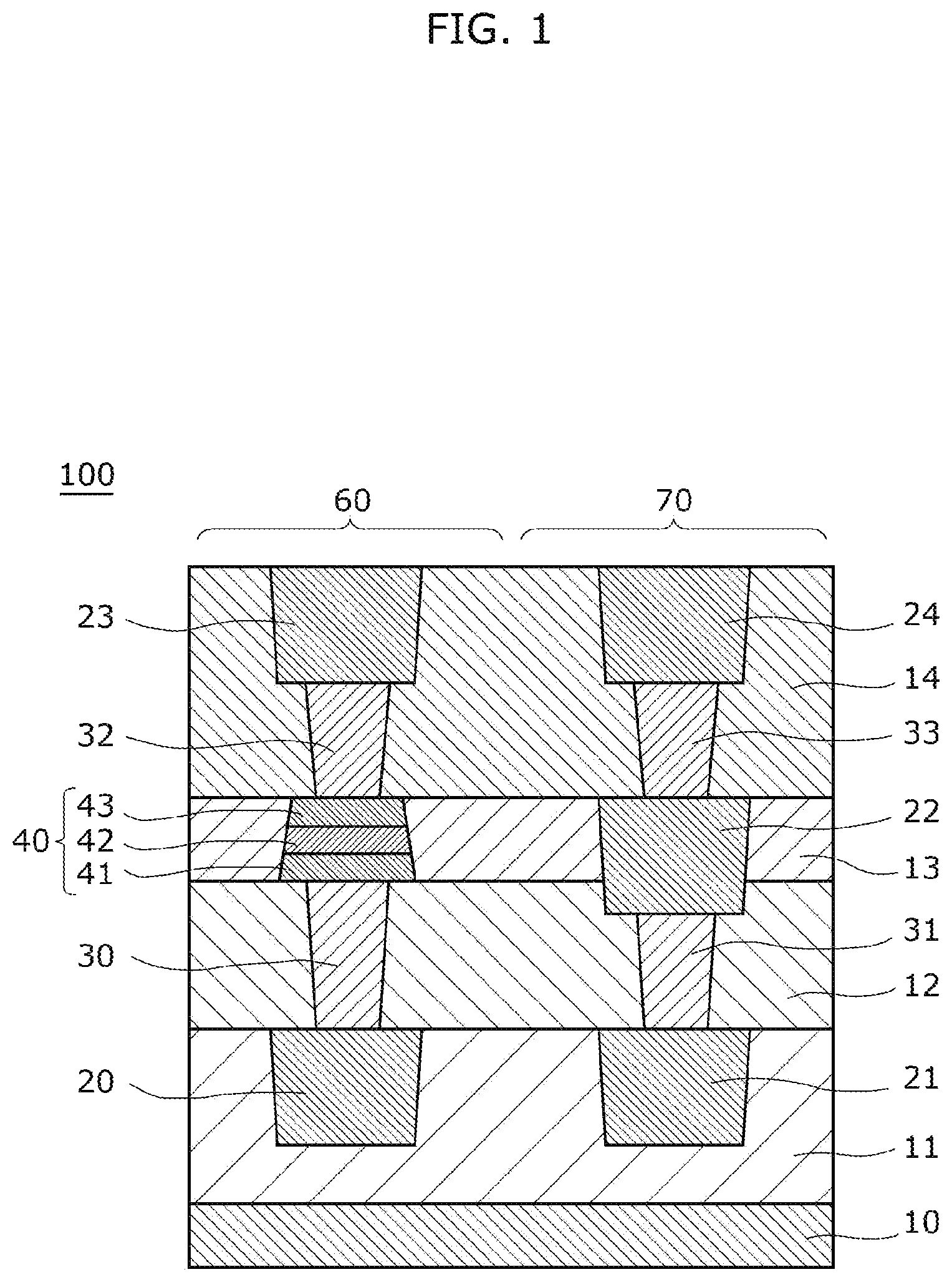 Patent US12426279 — Non-volatile storage device and method of manufacturing the same — Figure 1
