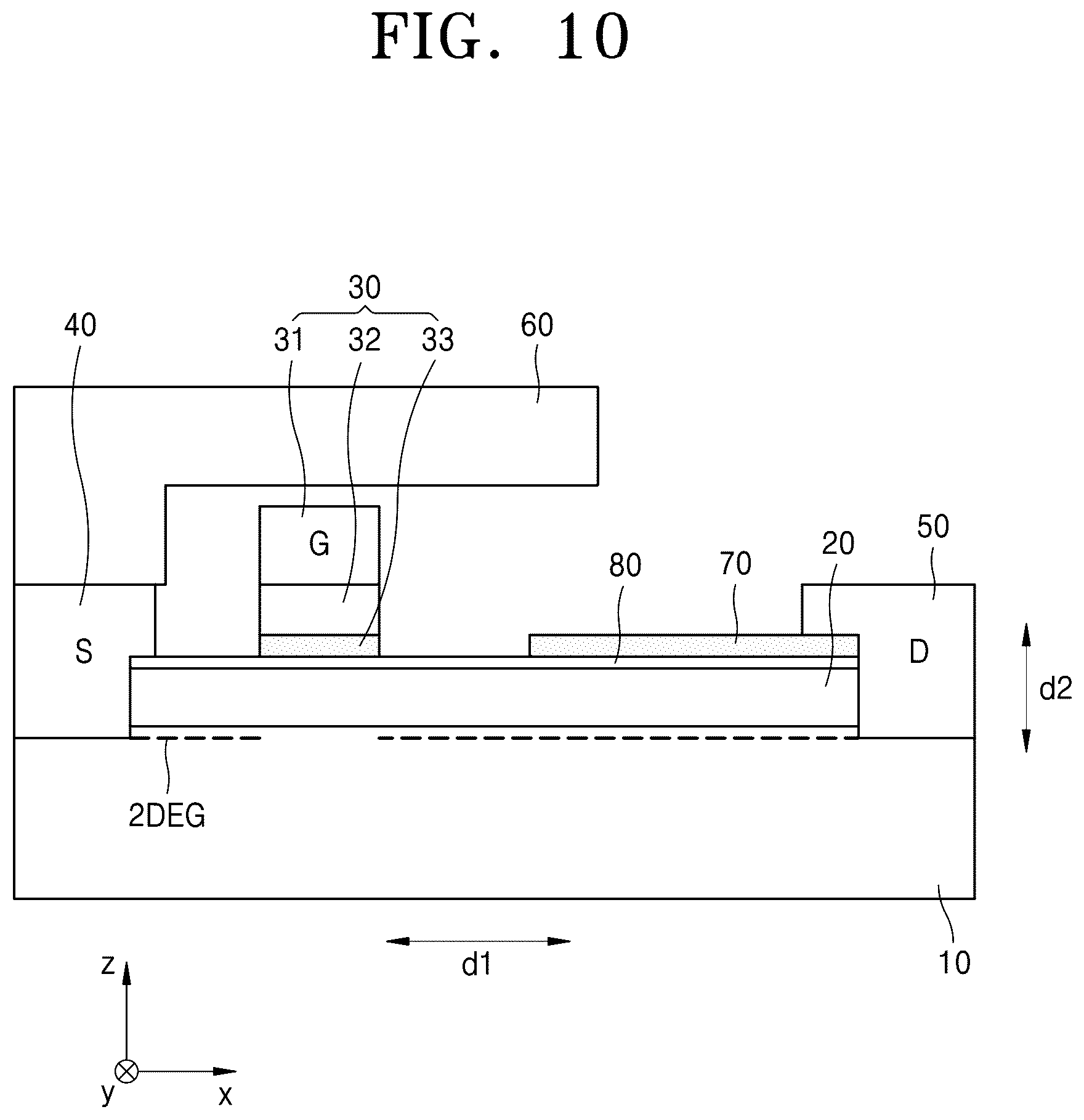 Patent US12426294 Figure 12 – High electron mobility transistor