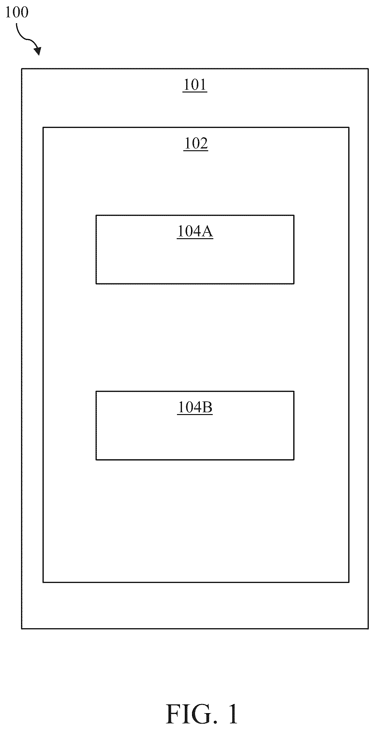 Patent US12426357 — Integrated circuit having fins crossing cell boundary — Figure 1