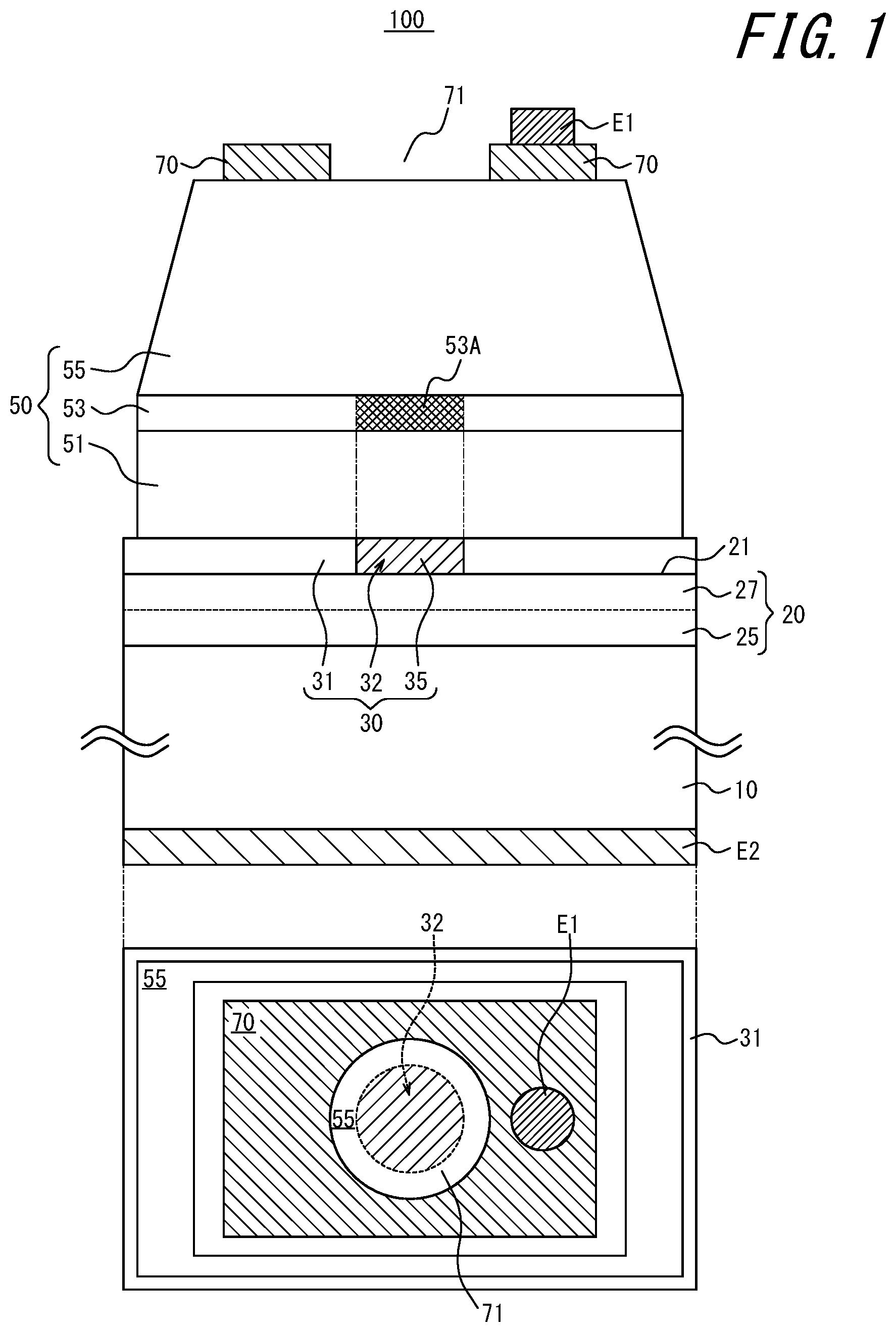 Patent US12426409 — Point source type light-emitting diode and manufacturing method thereof — Figure 1