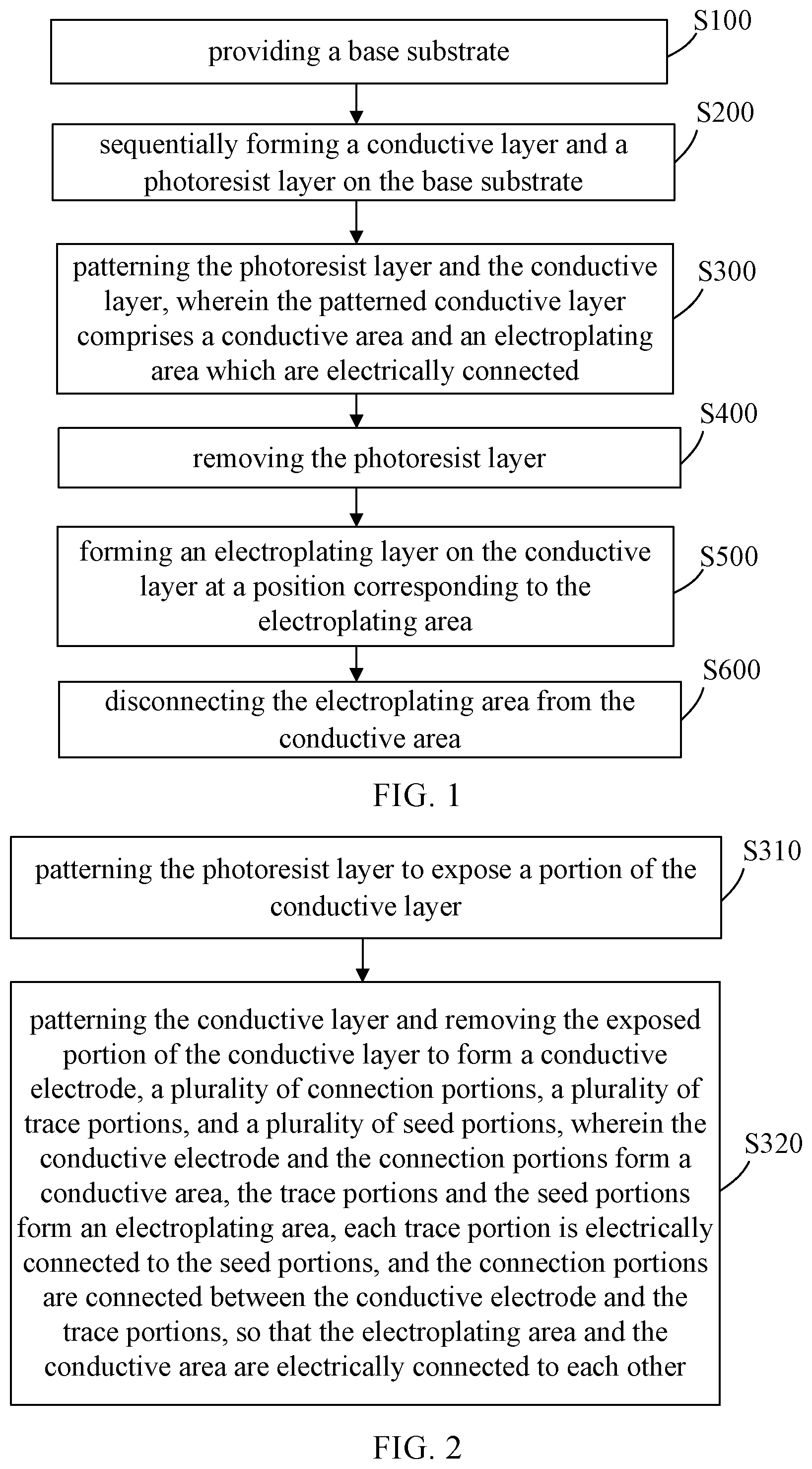 Patent US12426418 — Manufacturing method of array substrate, array substrate, and display panel — Figure 1