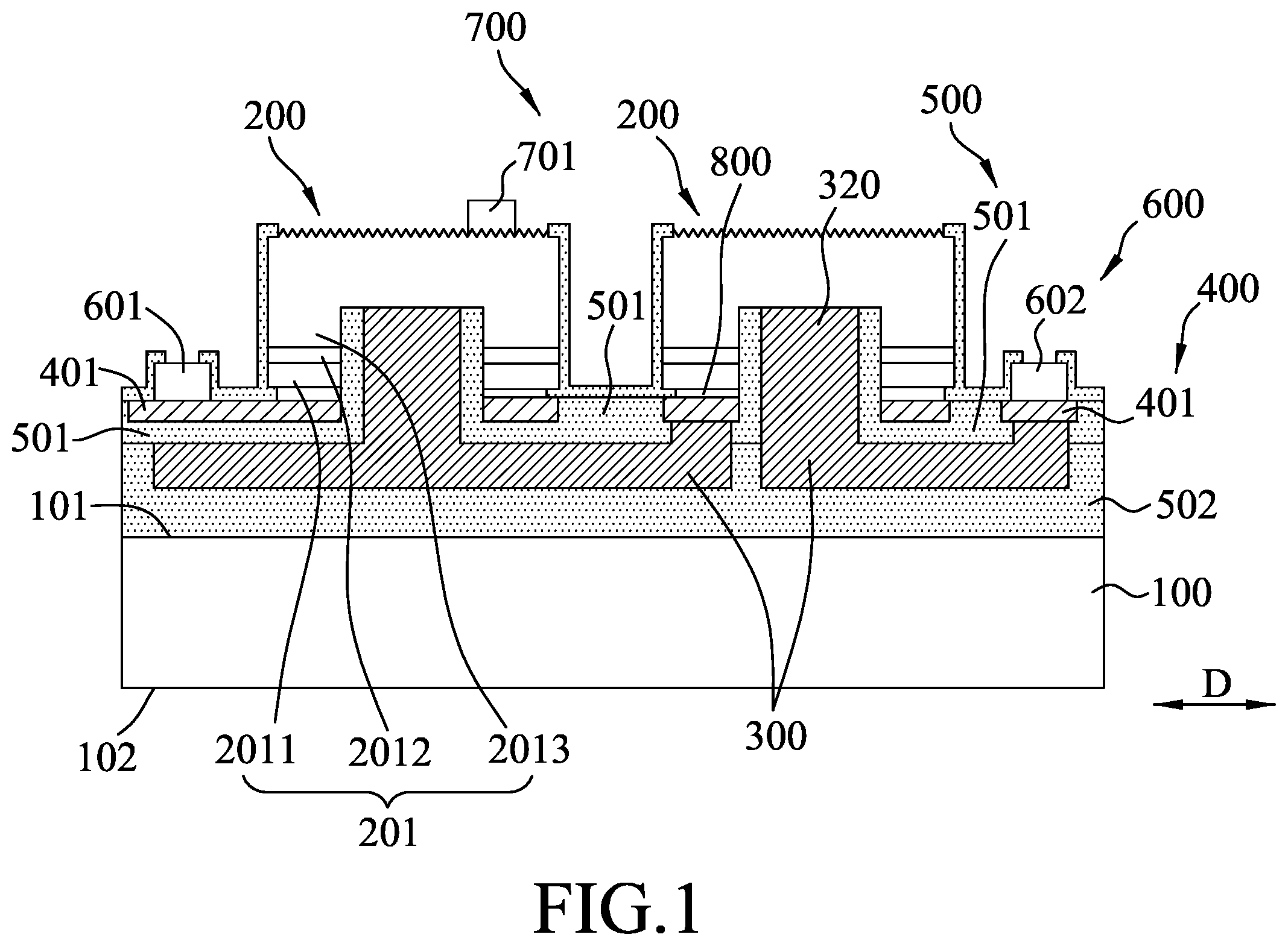 Patent US12426424 — Light-emitting device and method for making the same — Figure 1
