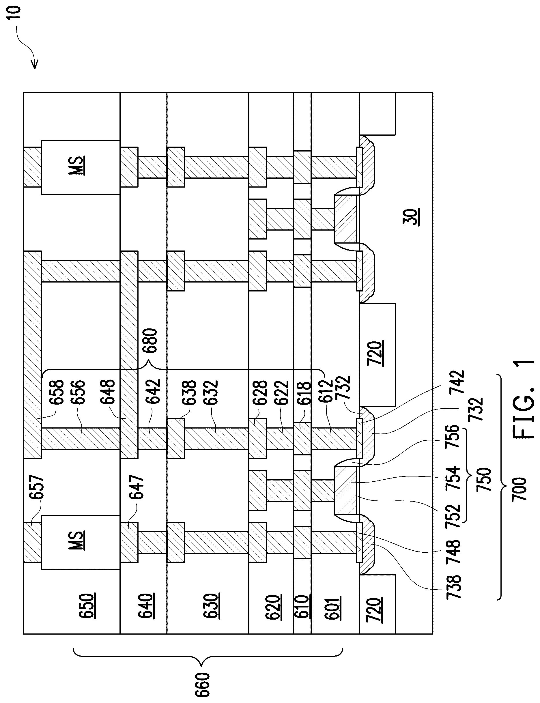 Patent US12426519 Figure 1 – Memory devices