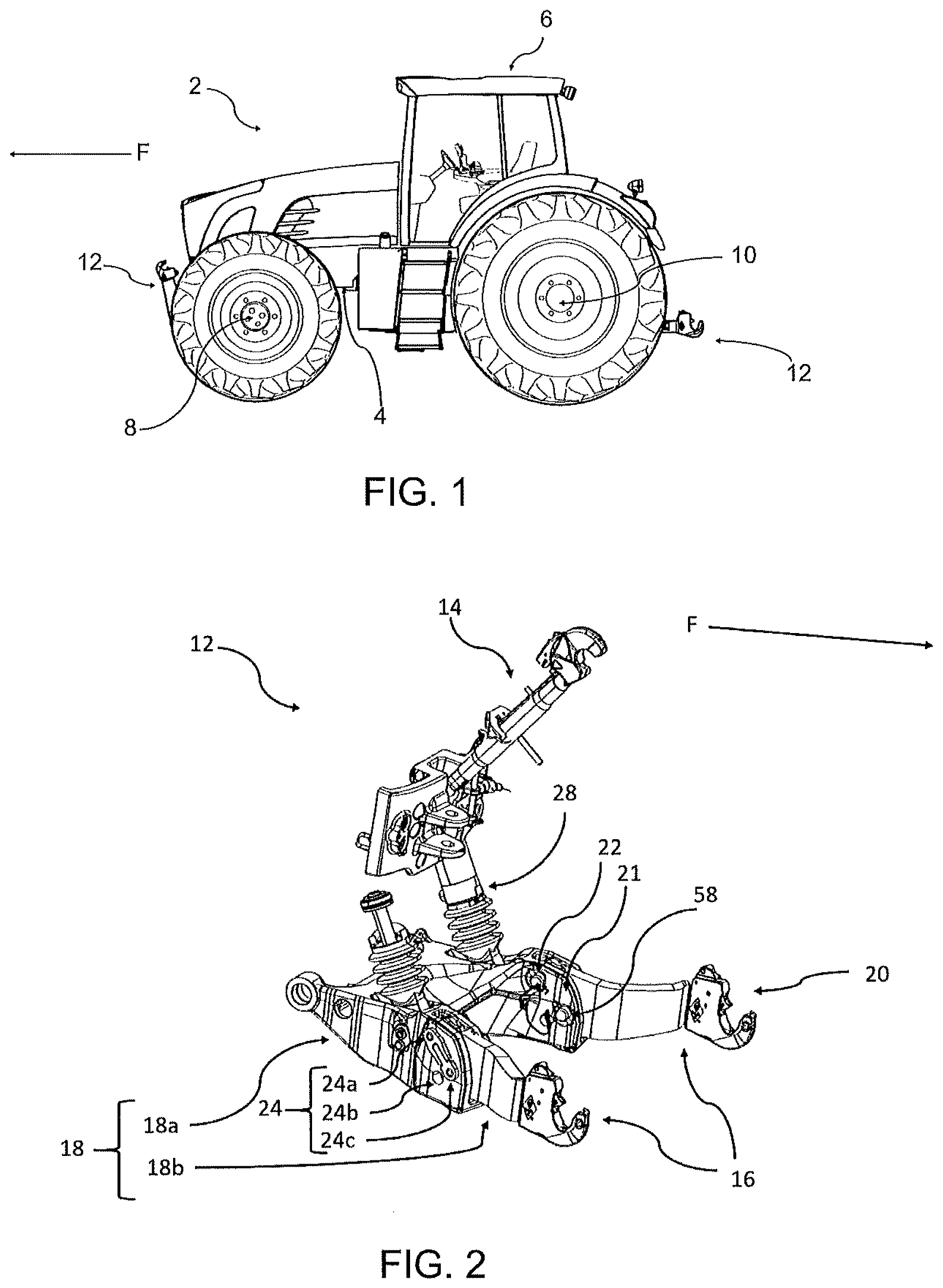 Patent US12426525 — Agricultural machine with additional axle — Figure 1