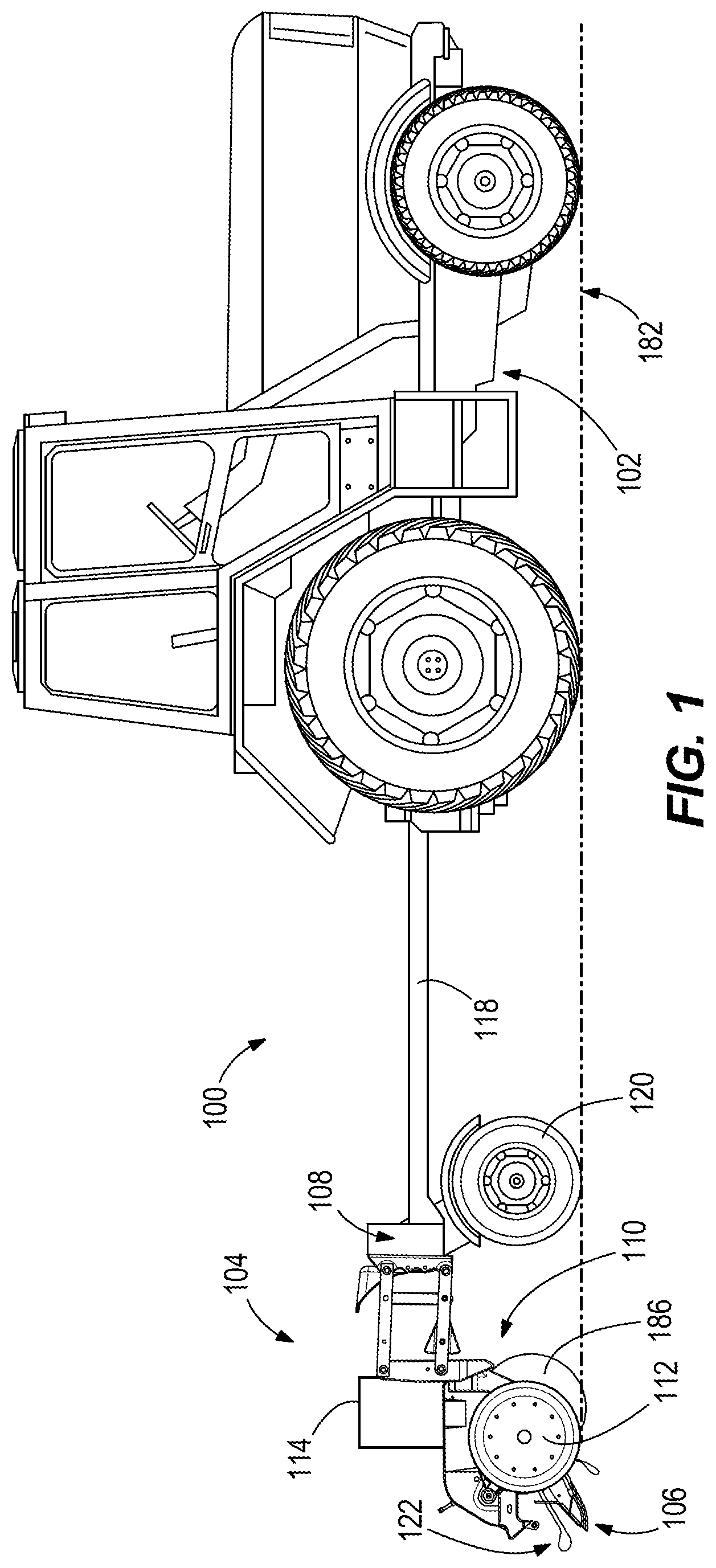 Patent US12426530 — Systems, methods, and apparatus for placement of starter fertilizer — Figure 1