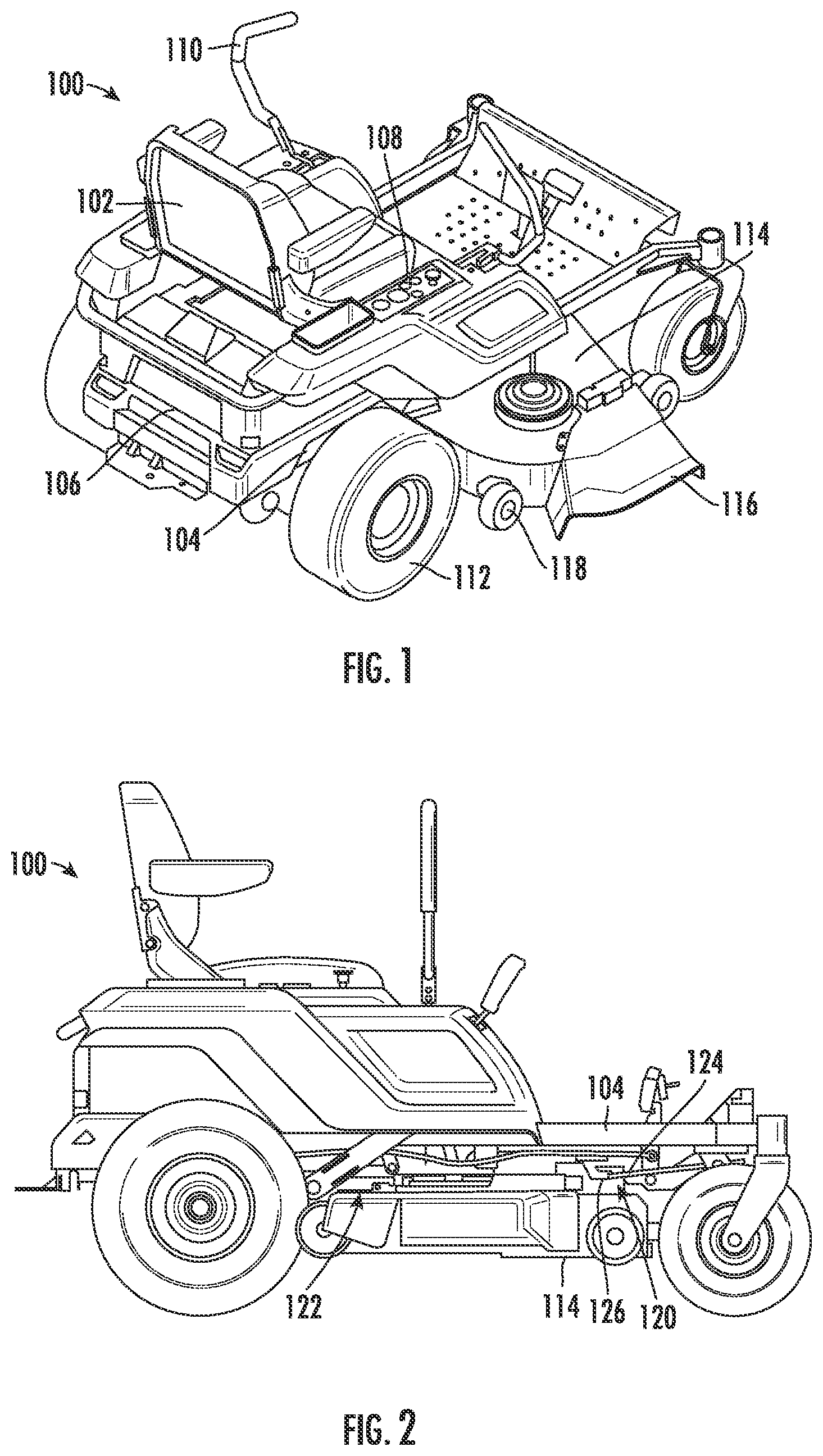 Patent US12426543 — Lawn mowers, detachable mower decks, and methods associated therewith — Figure 1