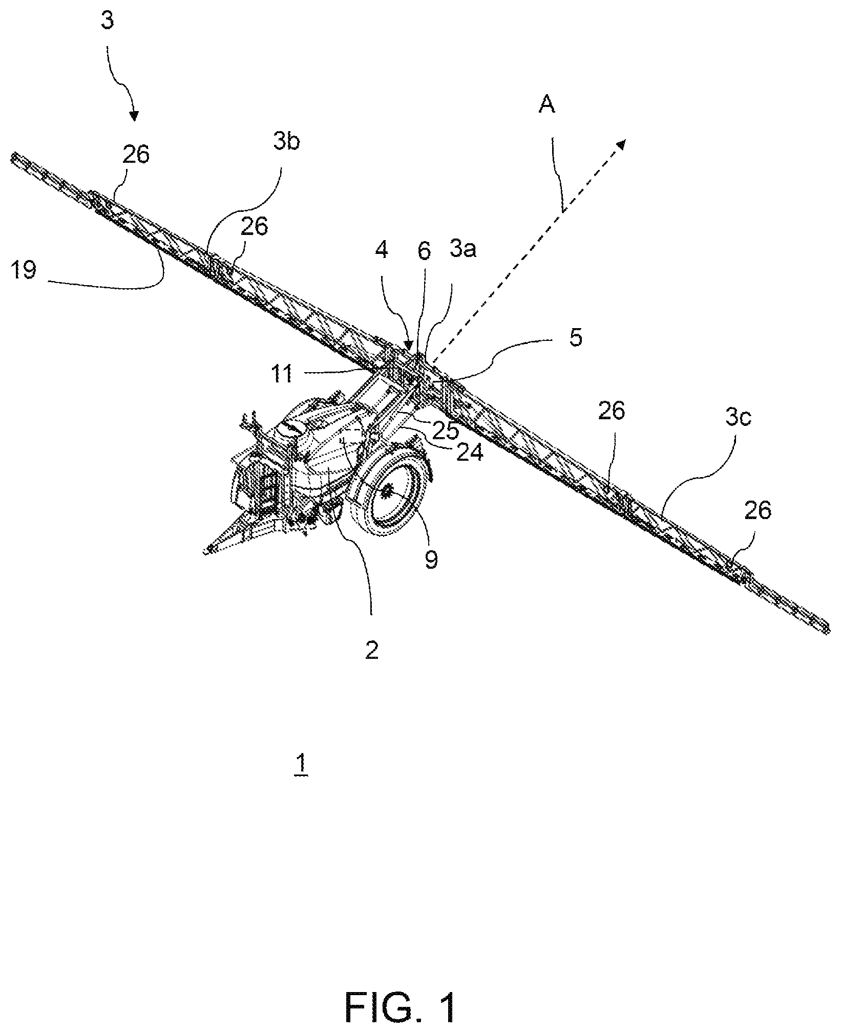 Patent US12426587 — Positioning apparatus for an agricultural distribution machine — Figure 1