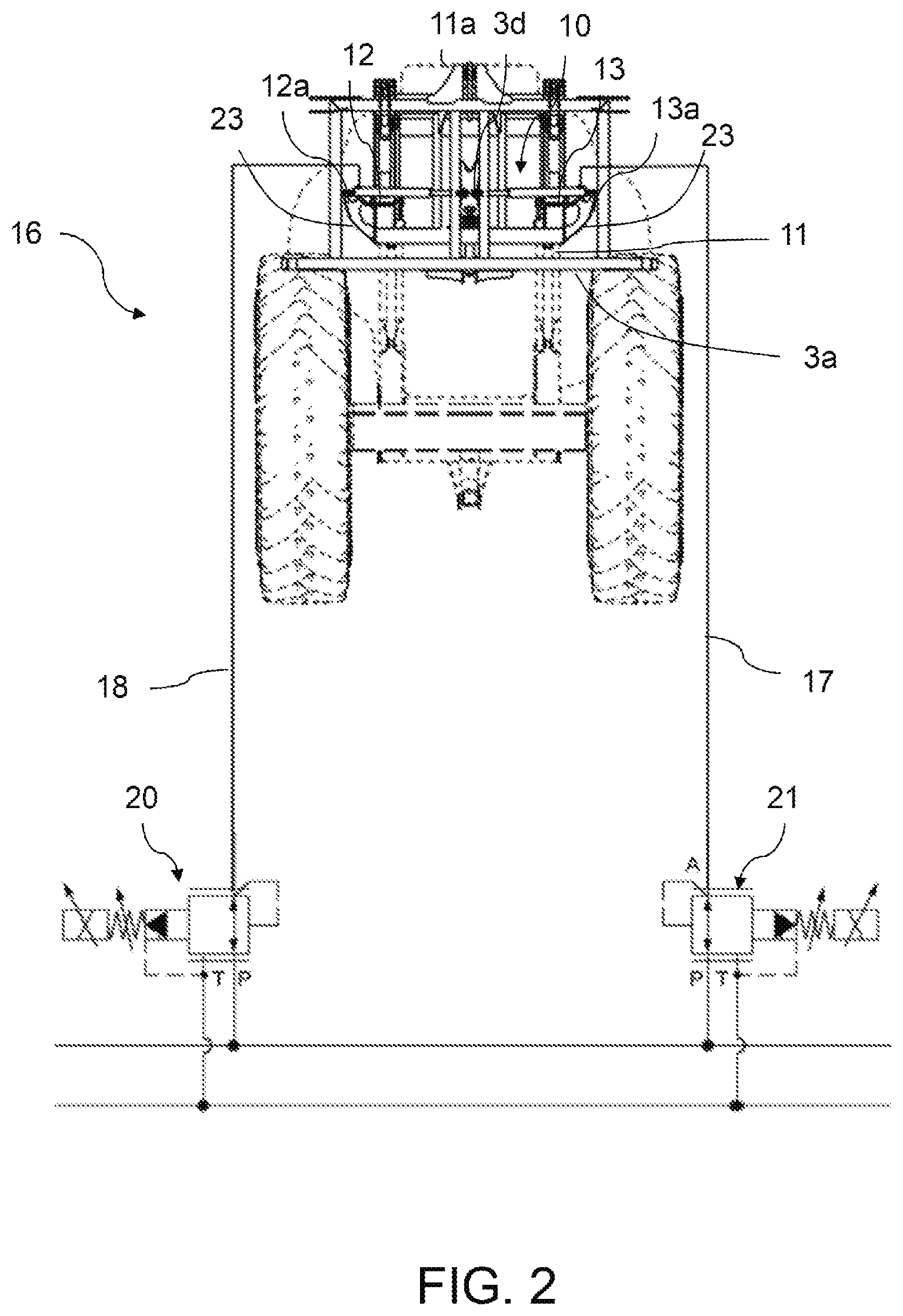 Patent US12426587 Figure 2 – Positioning apparatus for an agricultural distribution machine