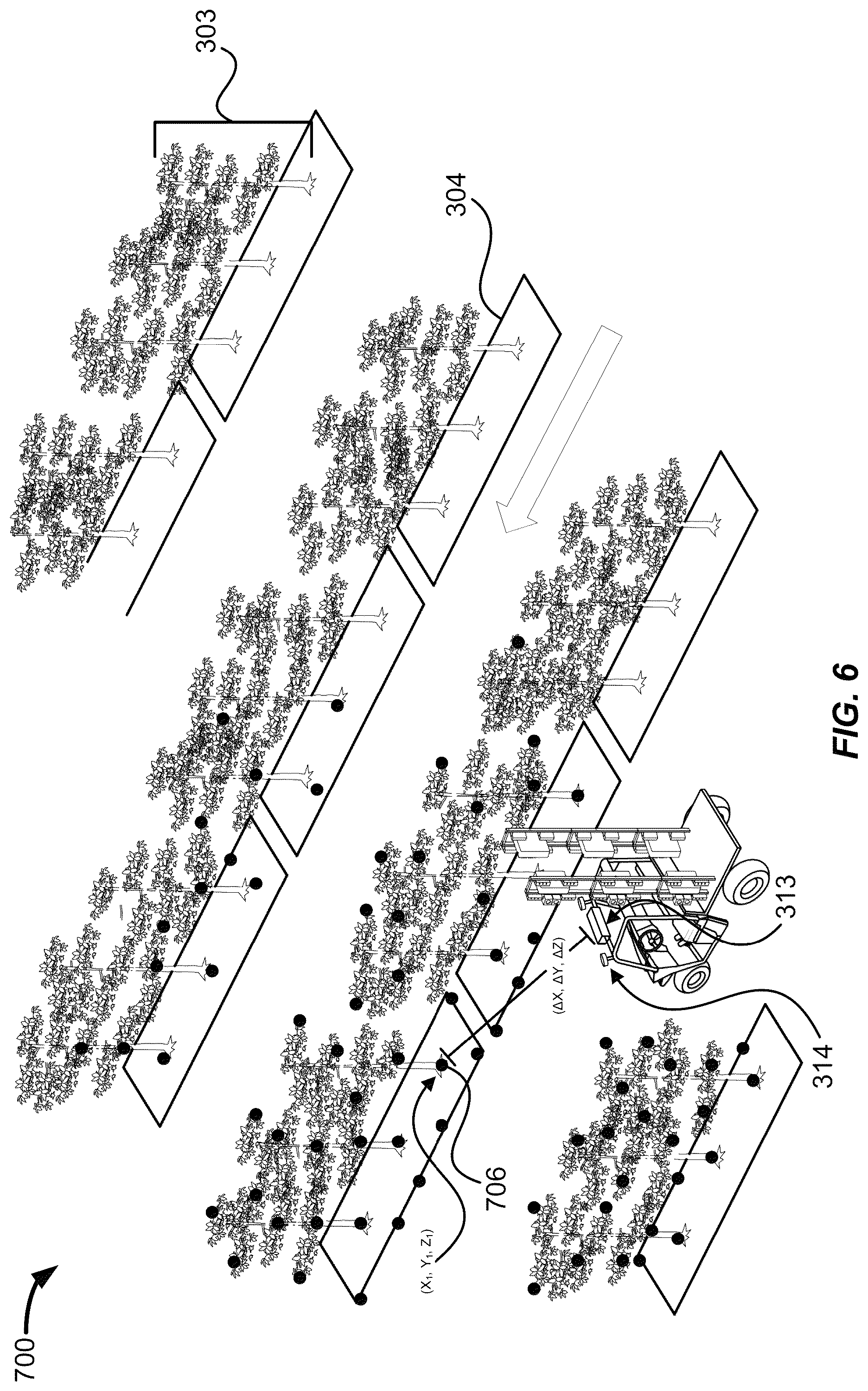 Patent US12426589 Figure 10 – Multiaction treatment of plants in an agricultural environment