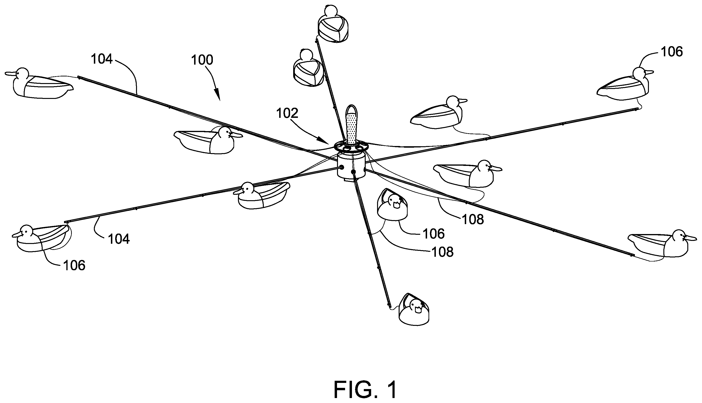 Patent US12426593 — Motive device for waterfowl decoy deployment system — Figure 1