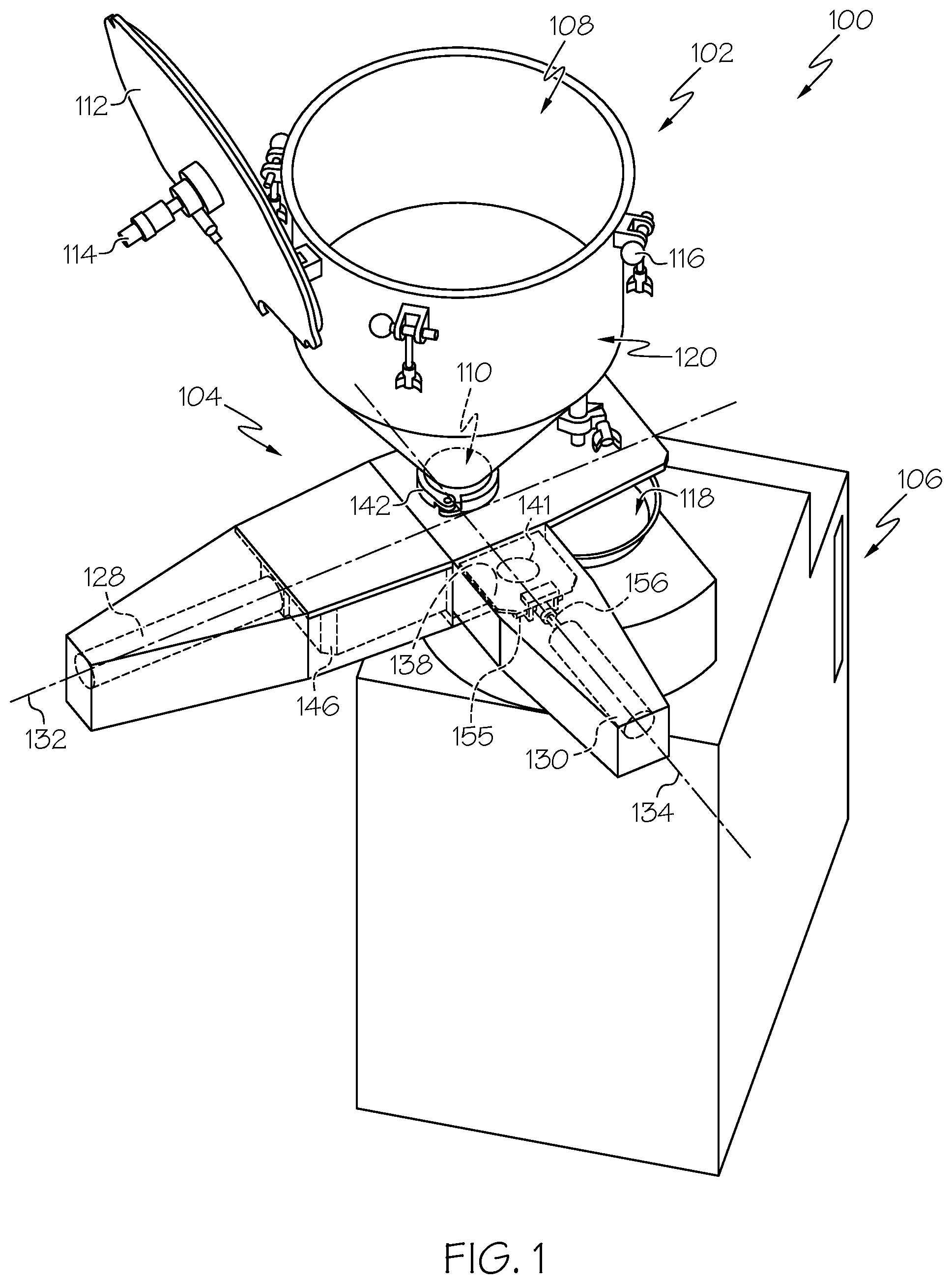 Patent US12426602 — Dough dividing systems — Figure 1