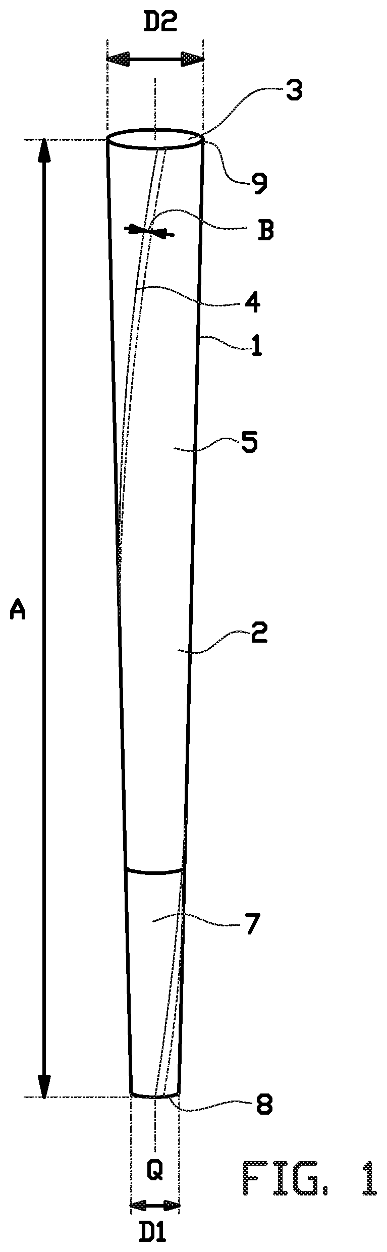 Patent US12426622 — Cigarette tube, piano for a cigarette tube, method for forming a cigarette tube, and packaging for multiple cigarette tubes — Figure 1