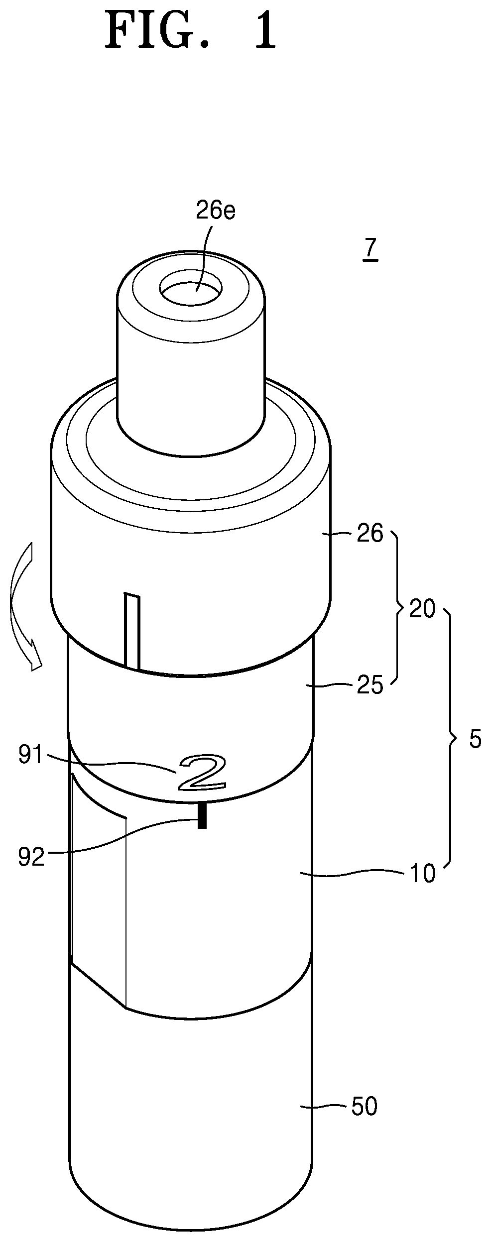 Patent US12426629 — Aerosol delivering device and aerosol generating device with the same — Figure 1