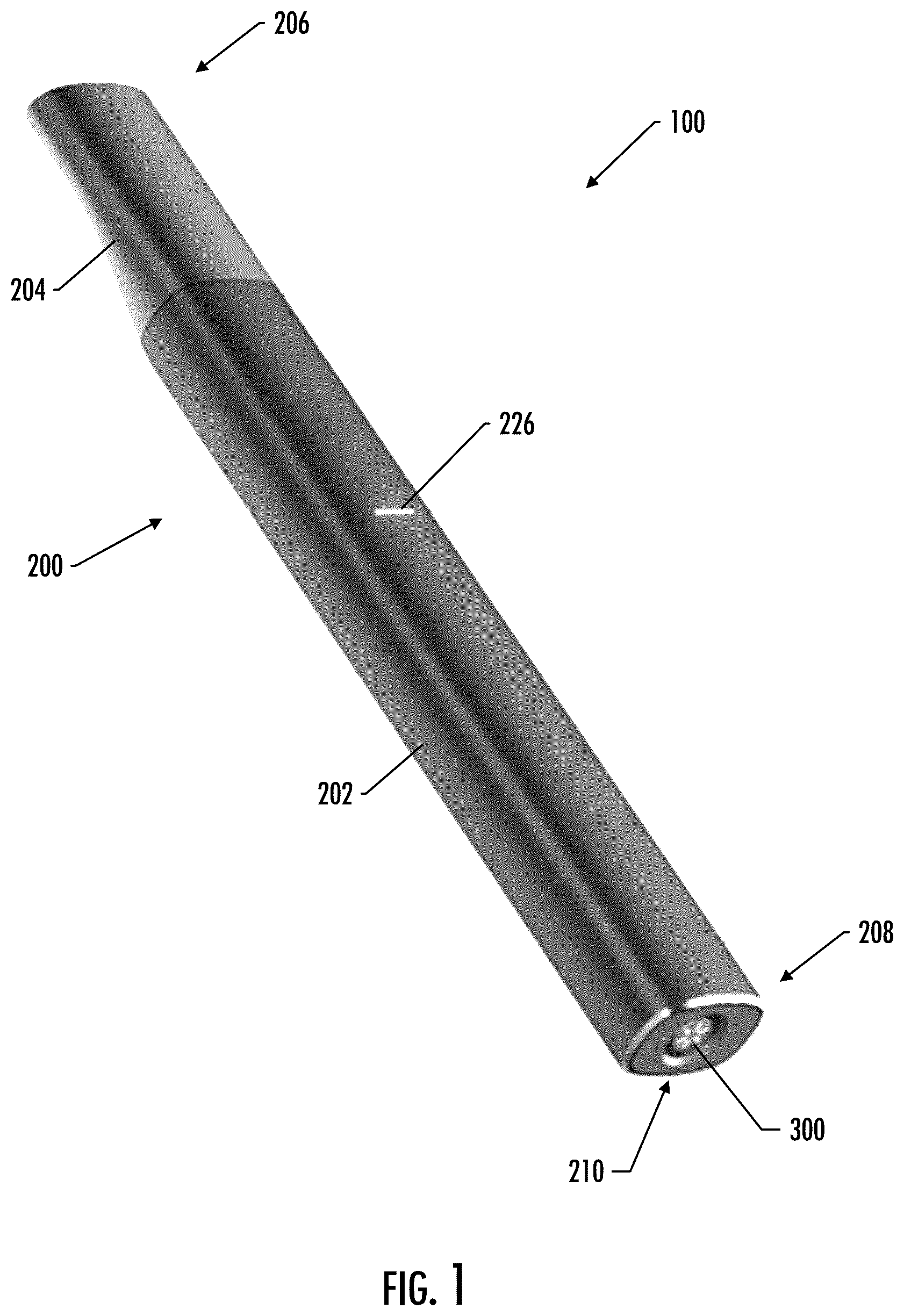 Patent US12426634 Figure 1 – Aerosol delivery device with integrated lighter