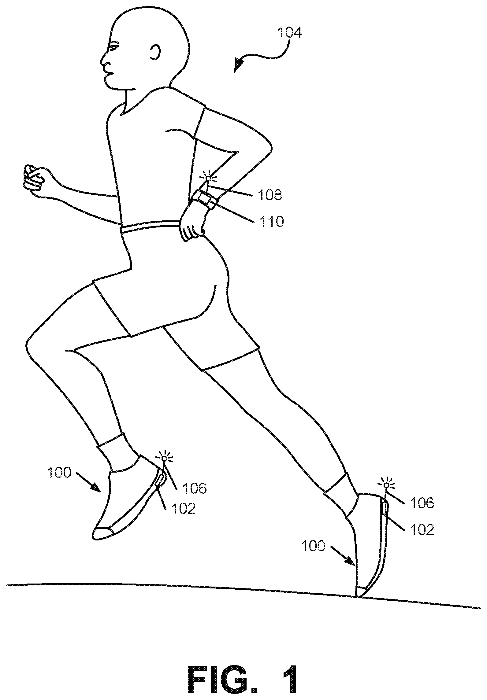 Patent US12426665 — Systems for activating and/or authenticating electronic devices for operation with footwear and other uses — Figure 1
