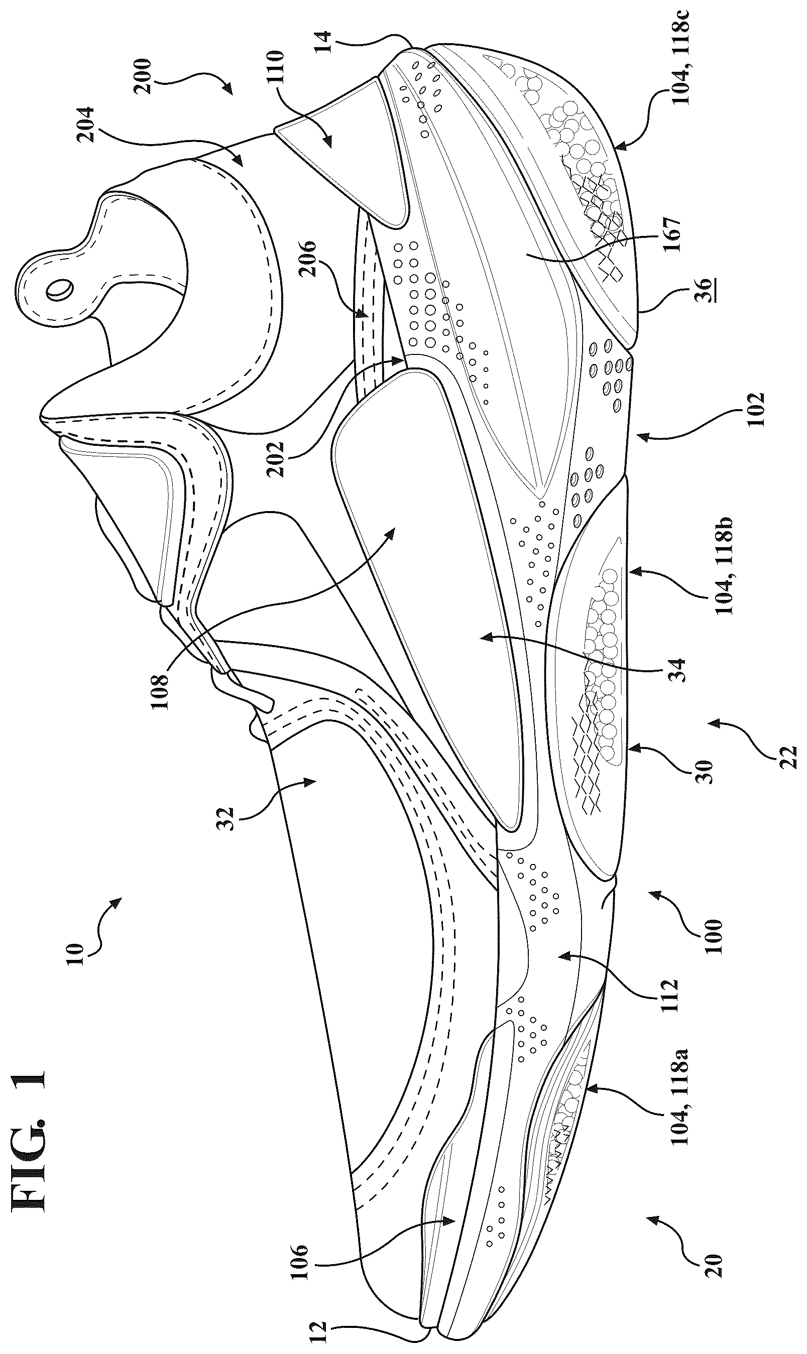 Patent US12426668 — Article of footwear — Figure 1