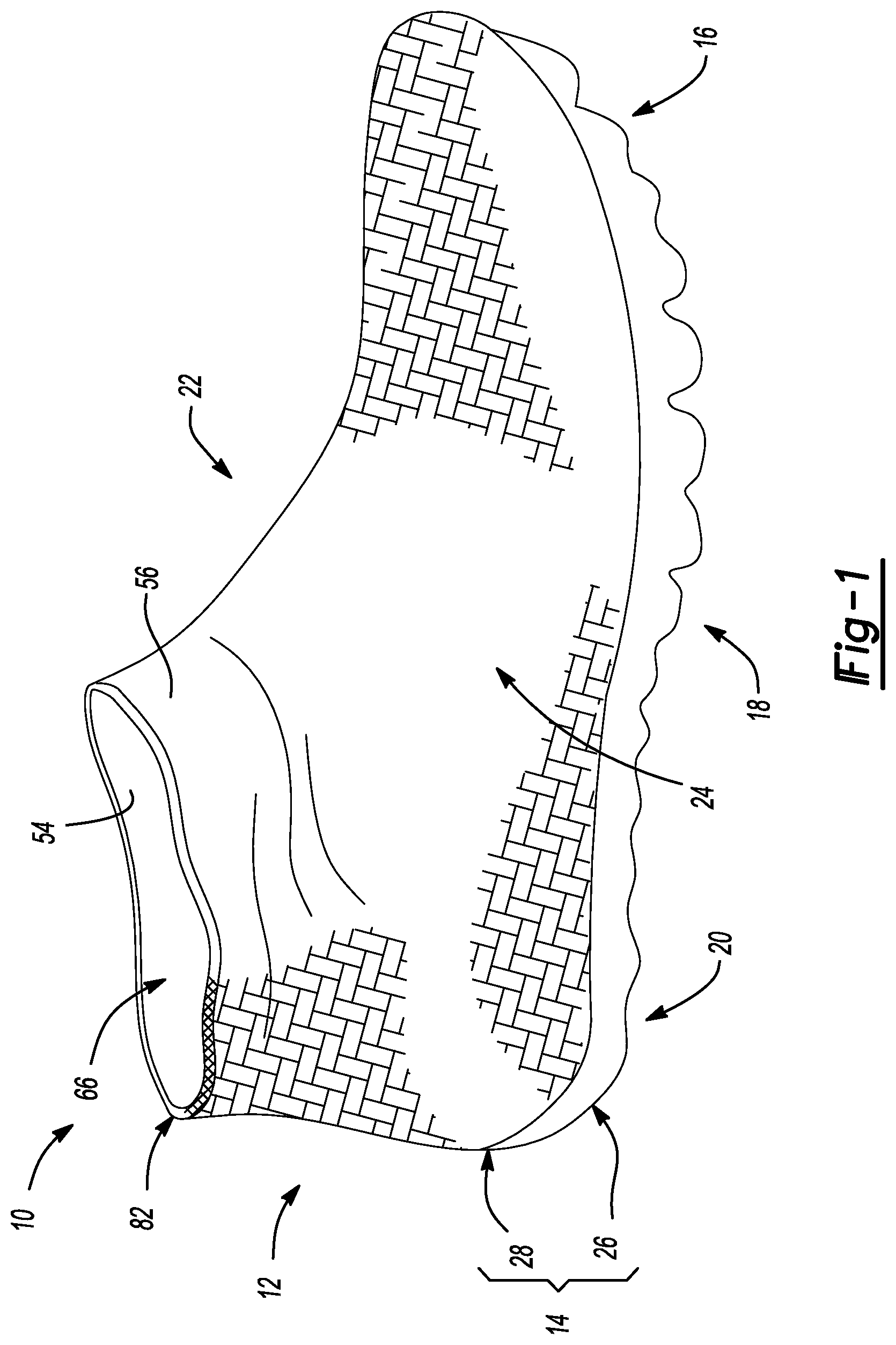 Patent US12426671 — Sole structure of an article of footwear and related methods — Figure 1